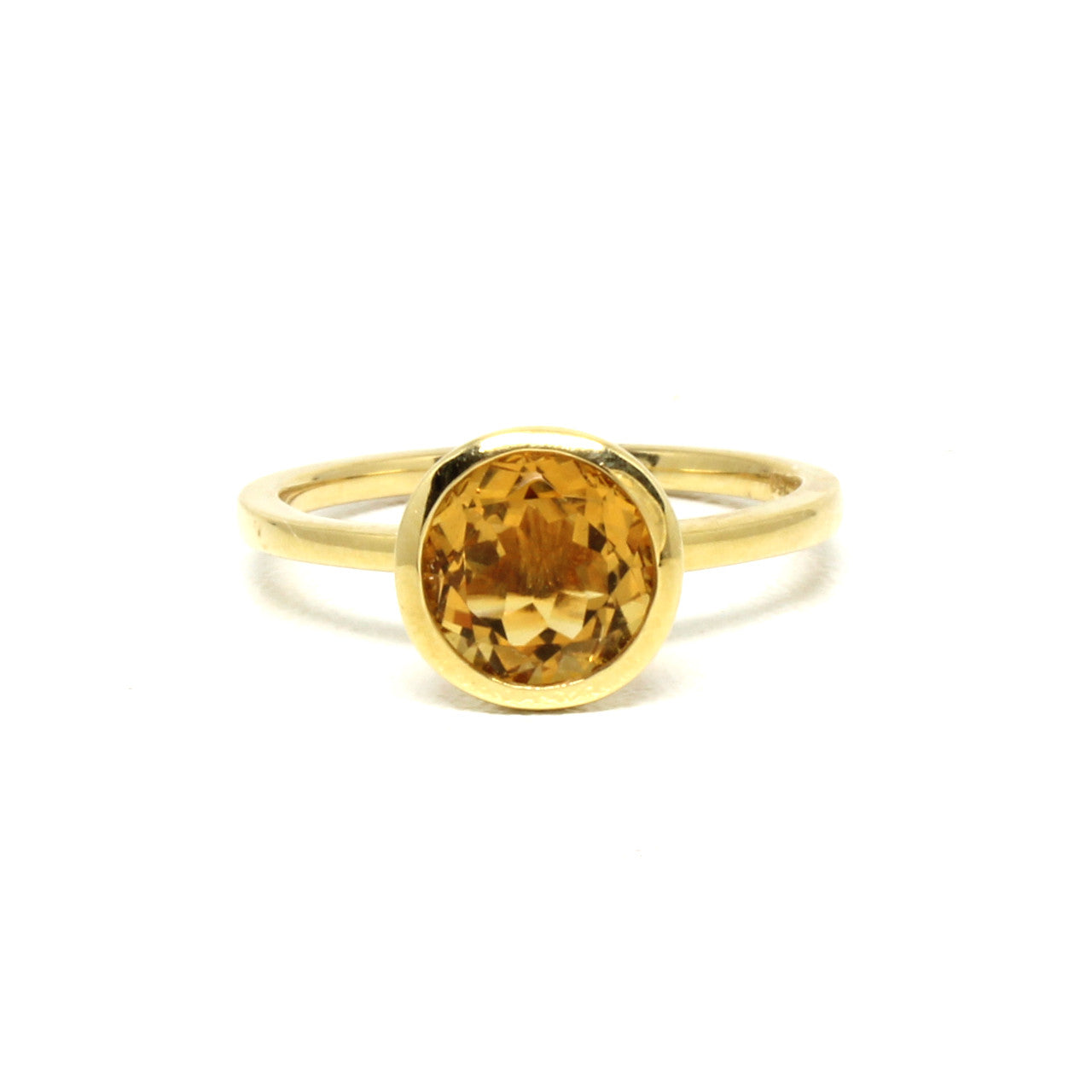 Ring in 750 Gelbgold mit Citrin