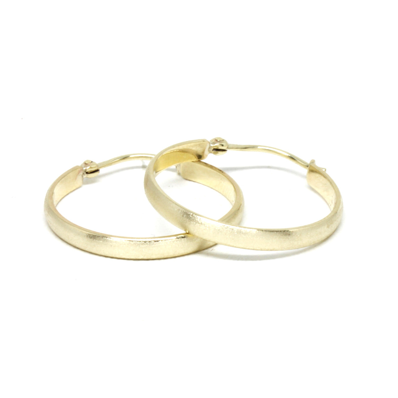 Creolen Gelbgold mattiert