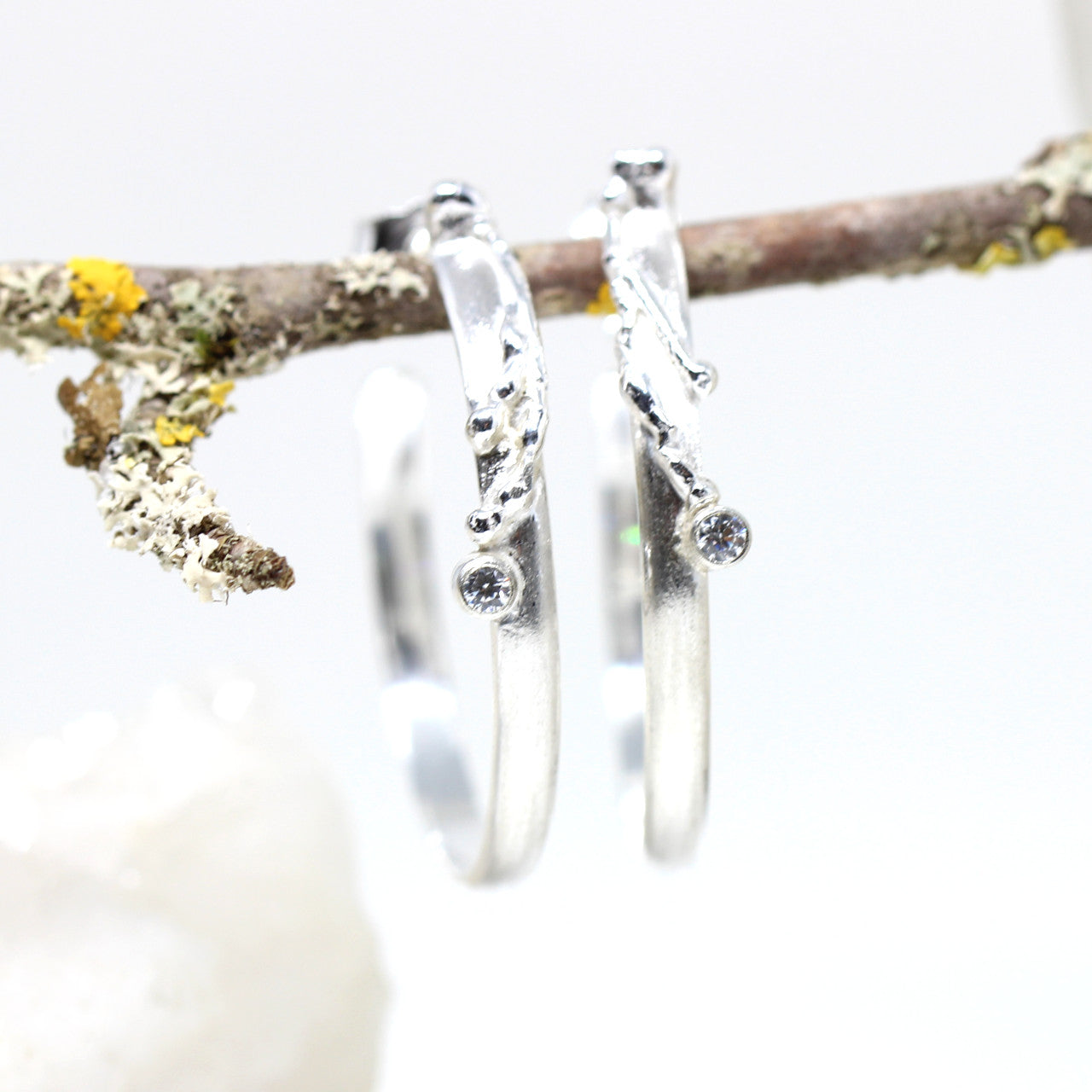 Creolenstecker Silber handgefertigt