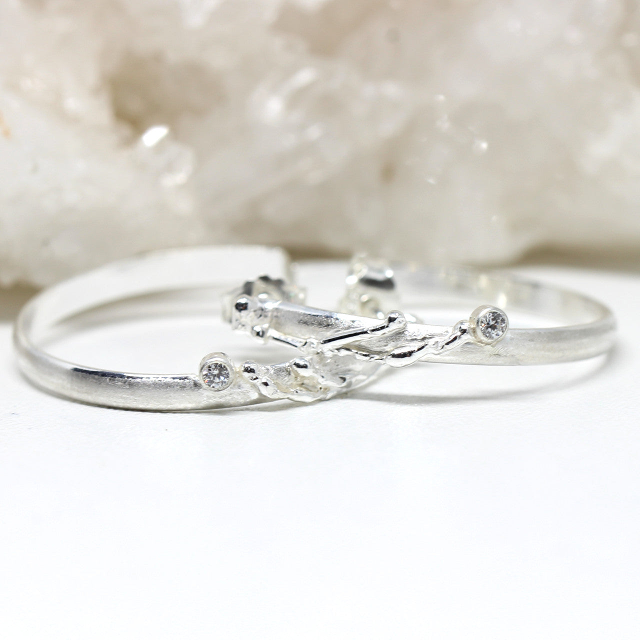 Creolenstecker Silber handgefertigt