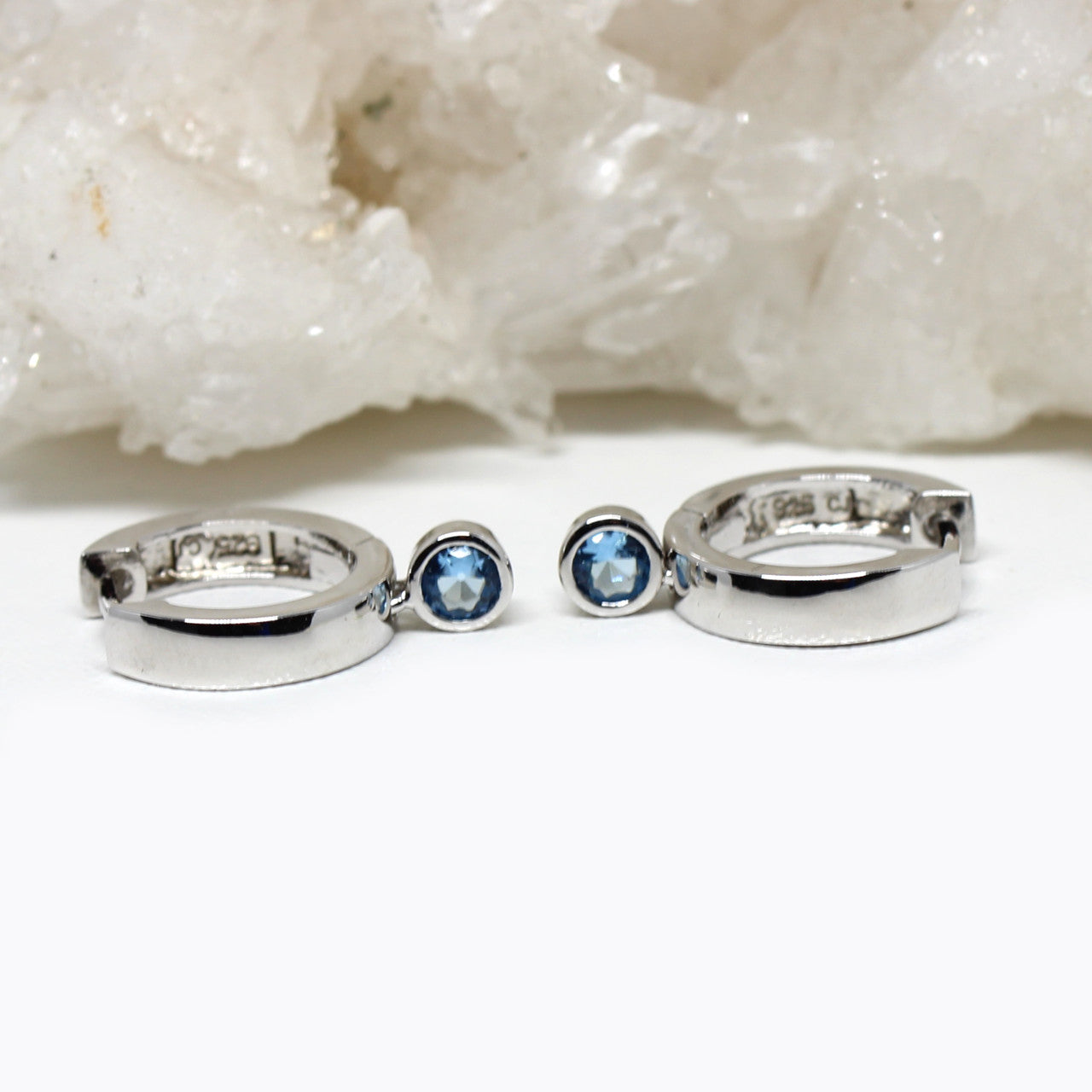 Creole mit blauem Zirkonia