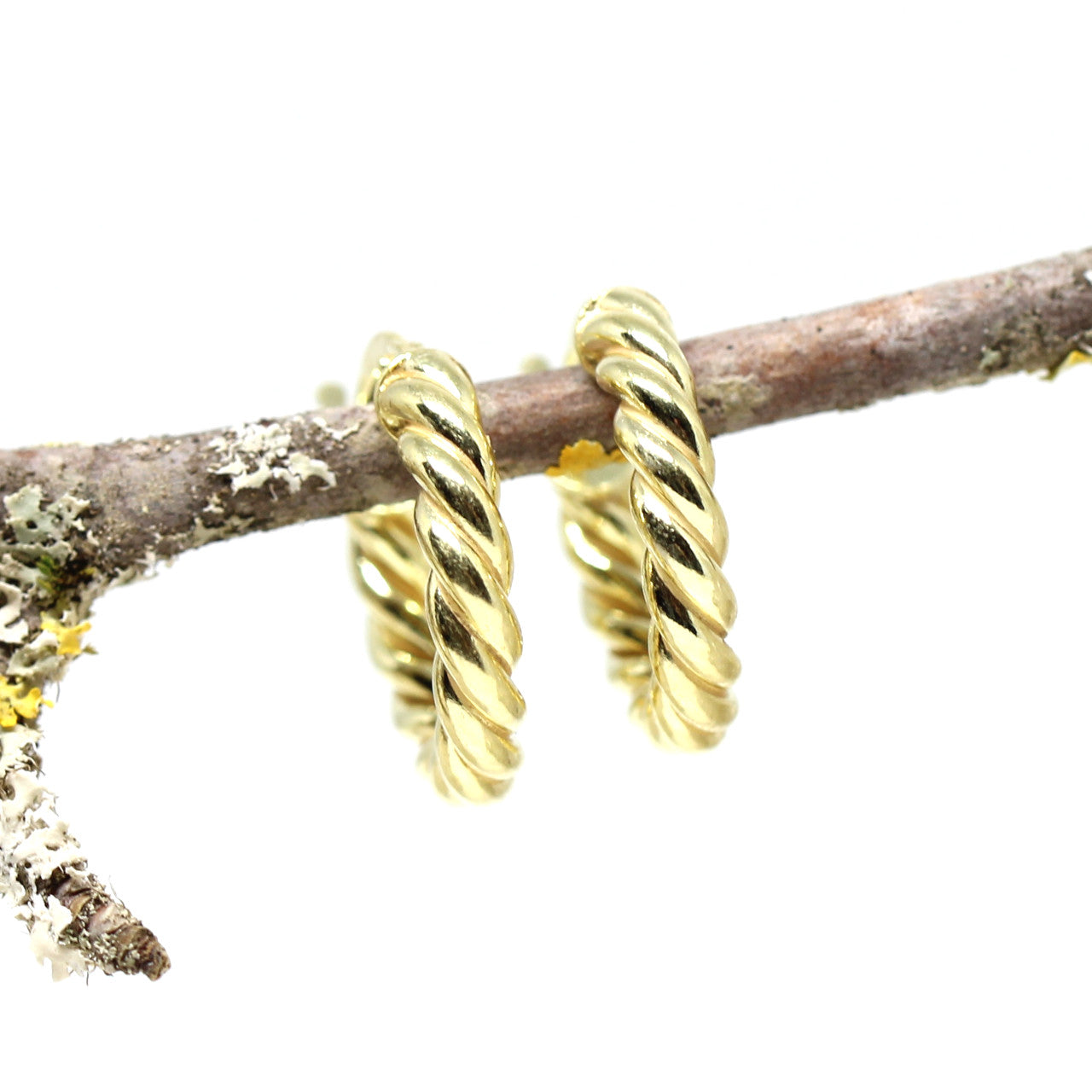 Creole silbervergoldet klein gedreht