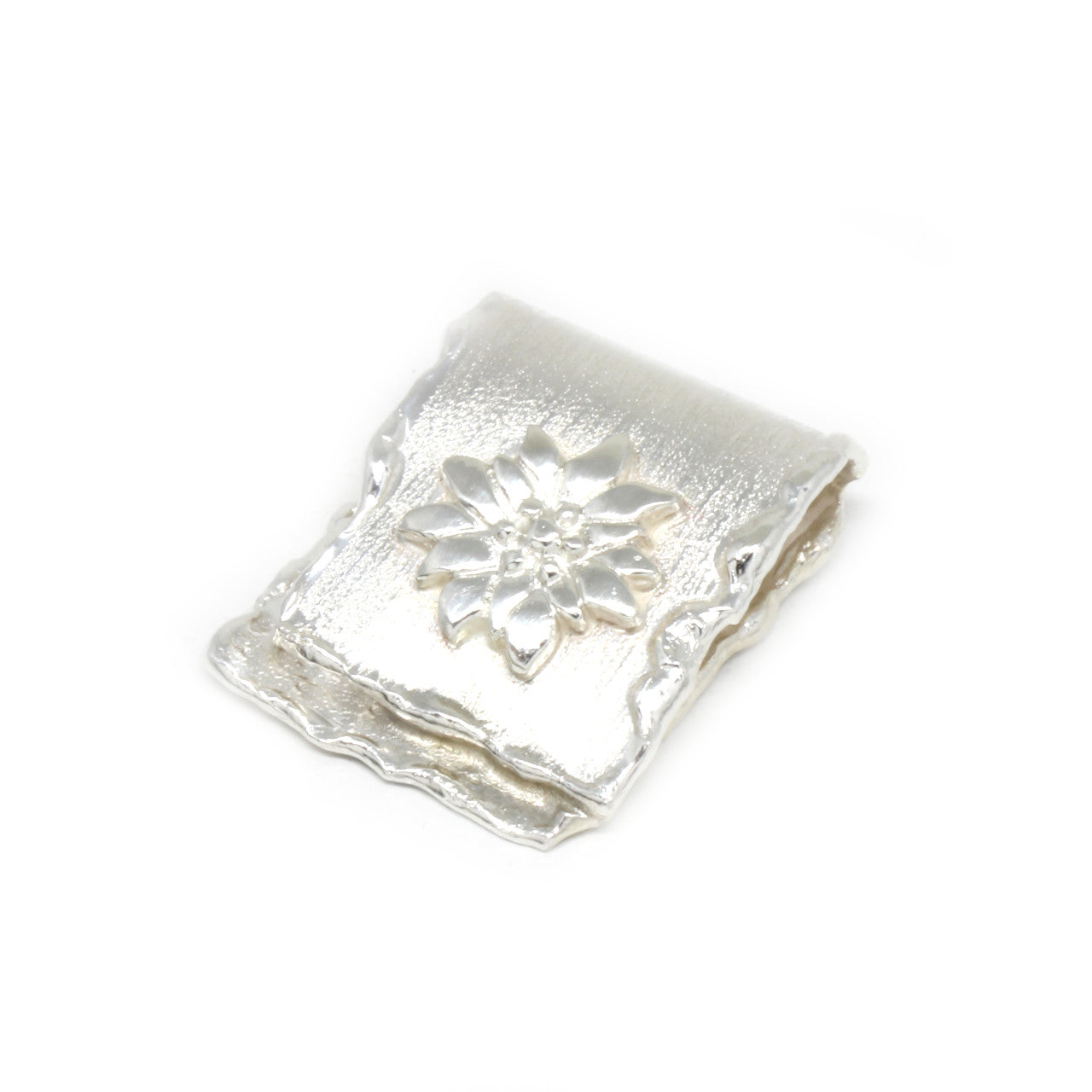 Wechselschließe Handarbeit Edelweiß in Silber