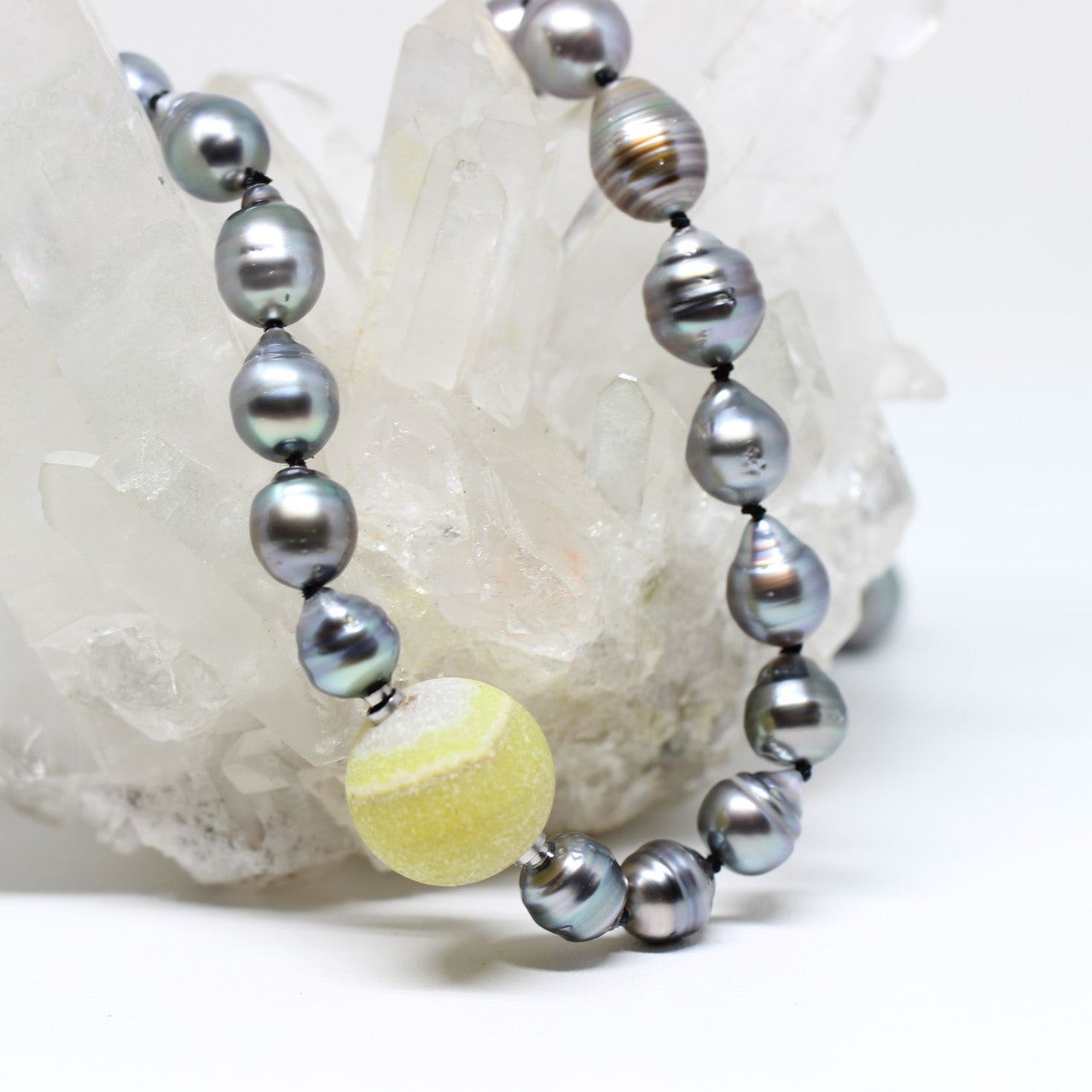 Wechselschließe gelbe Achatkugel