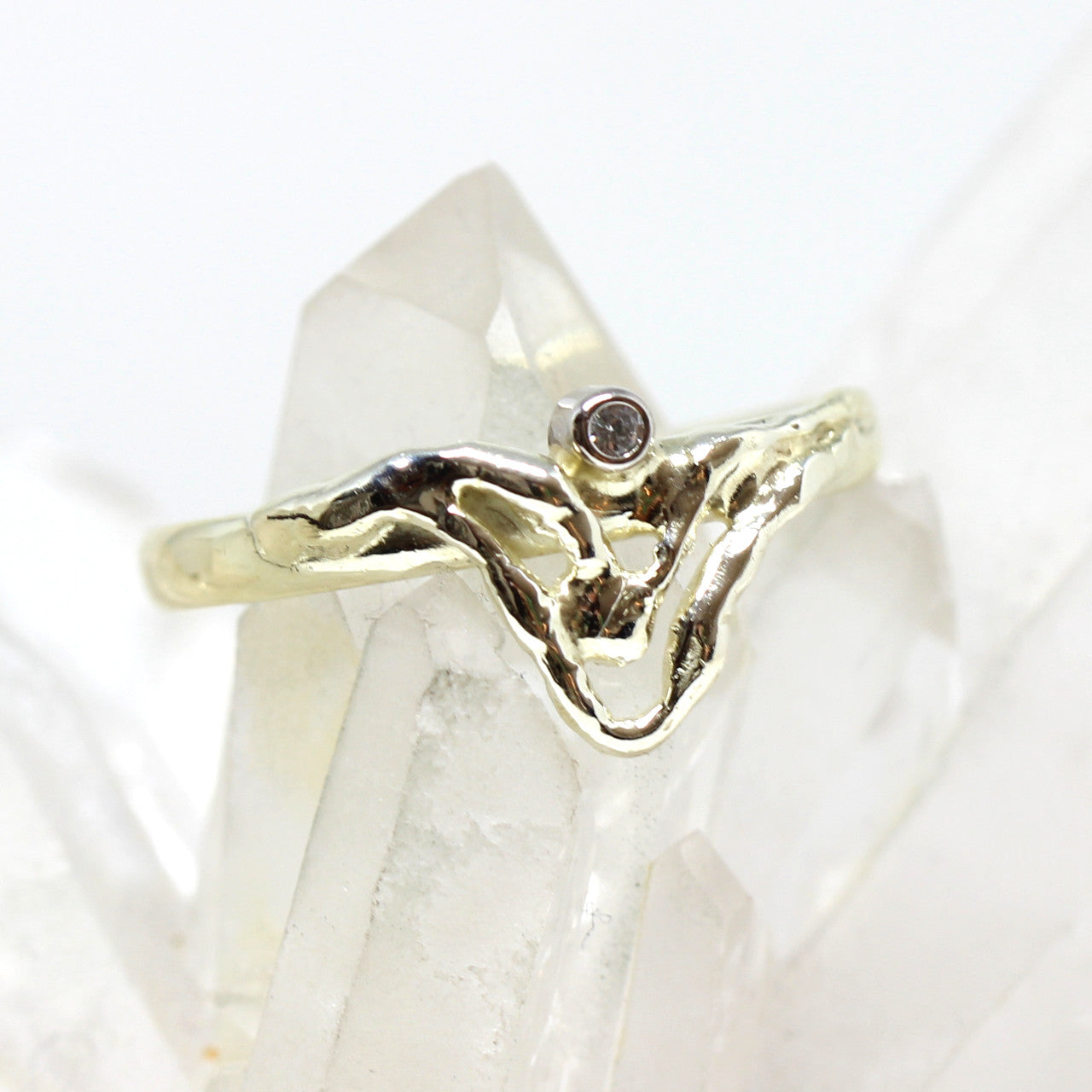 Ring in 585 Gelbgold mit Brillant