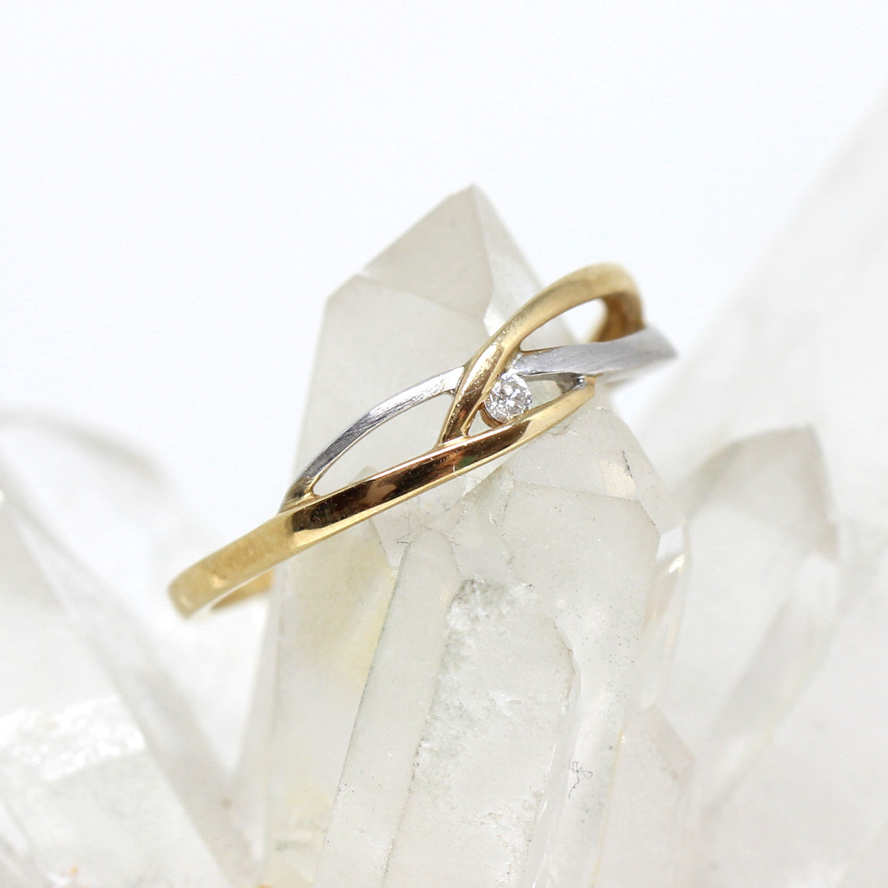 Ring in 585 zweifarbig mit Brillant