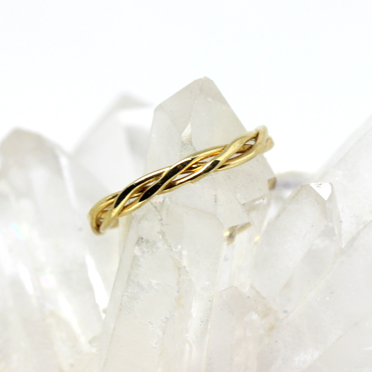 Ring in 333 Gelbgold gekordelt flach