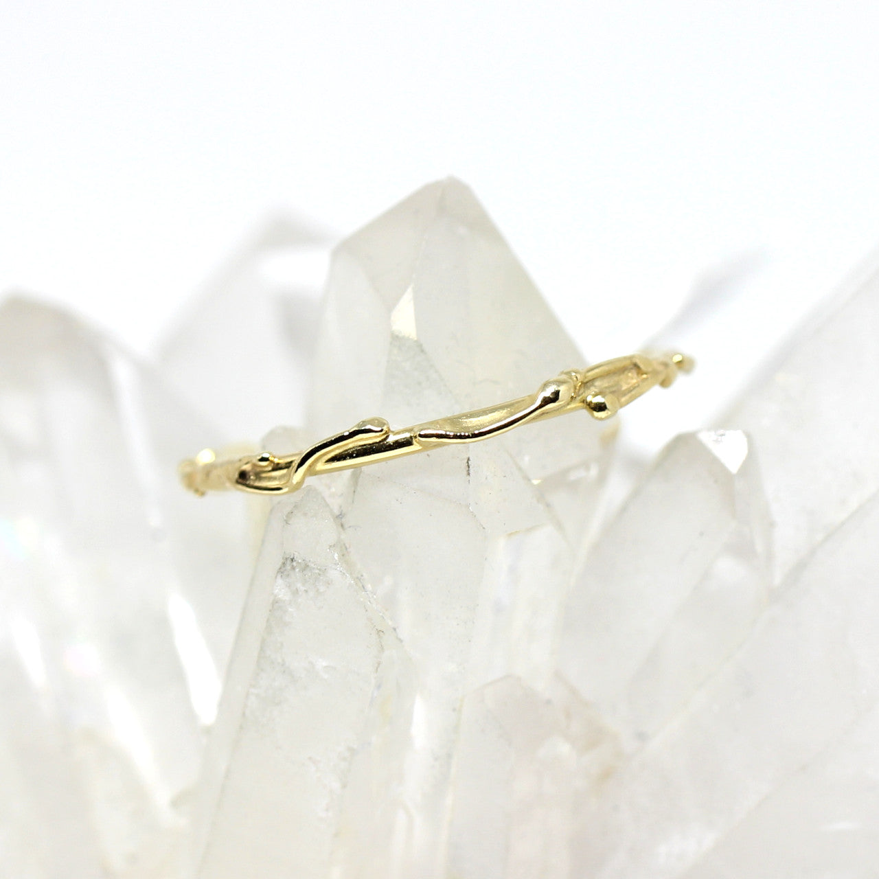 Ring in Gelbgold wilde Optik