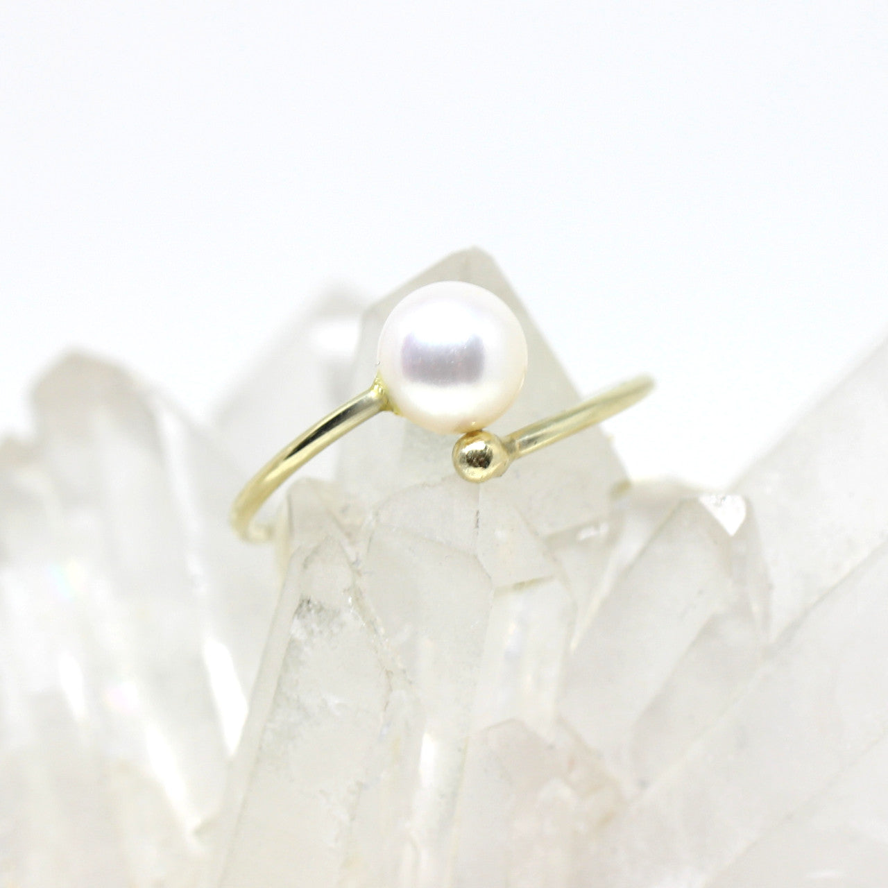 Ring in 585 Gelbgold mit Perle