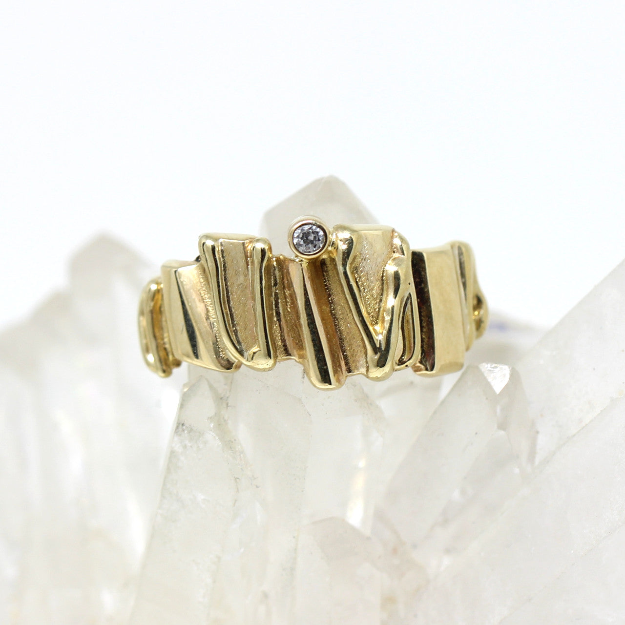 Ring in 333 Gelbgold mit Zirkonia