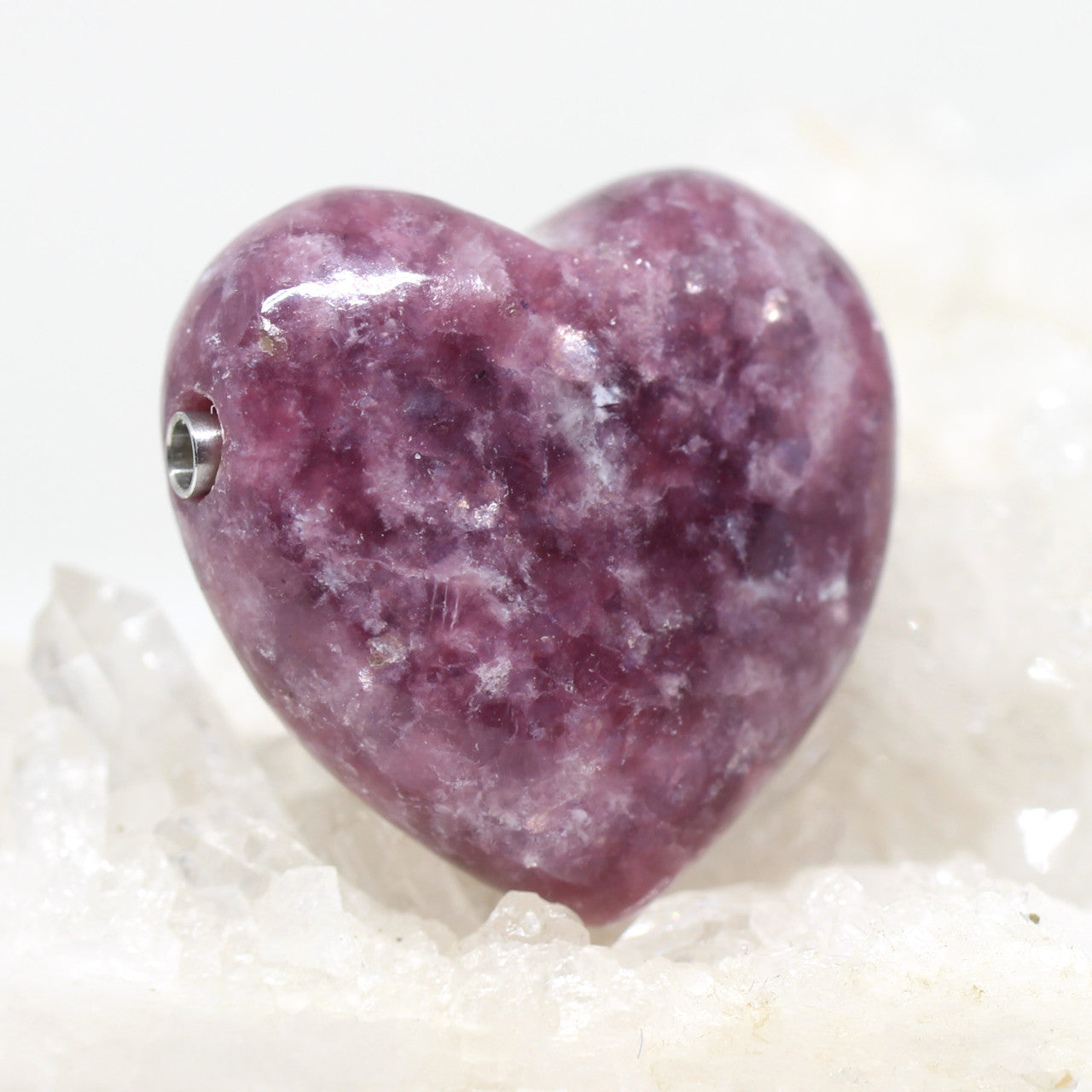 Wechselschließe Lepidolith Herz