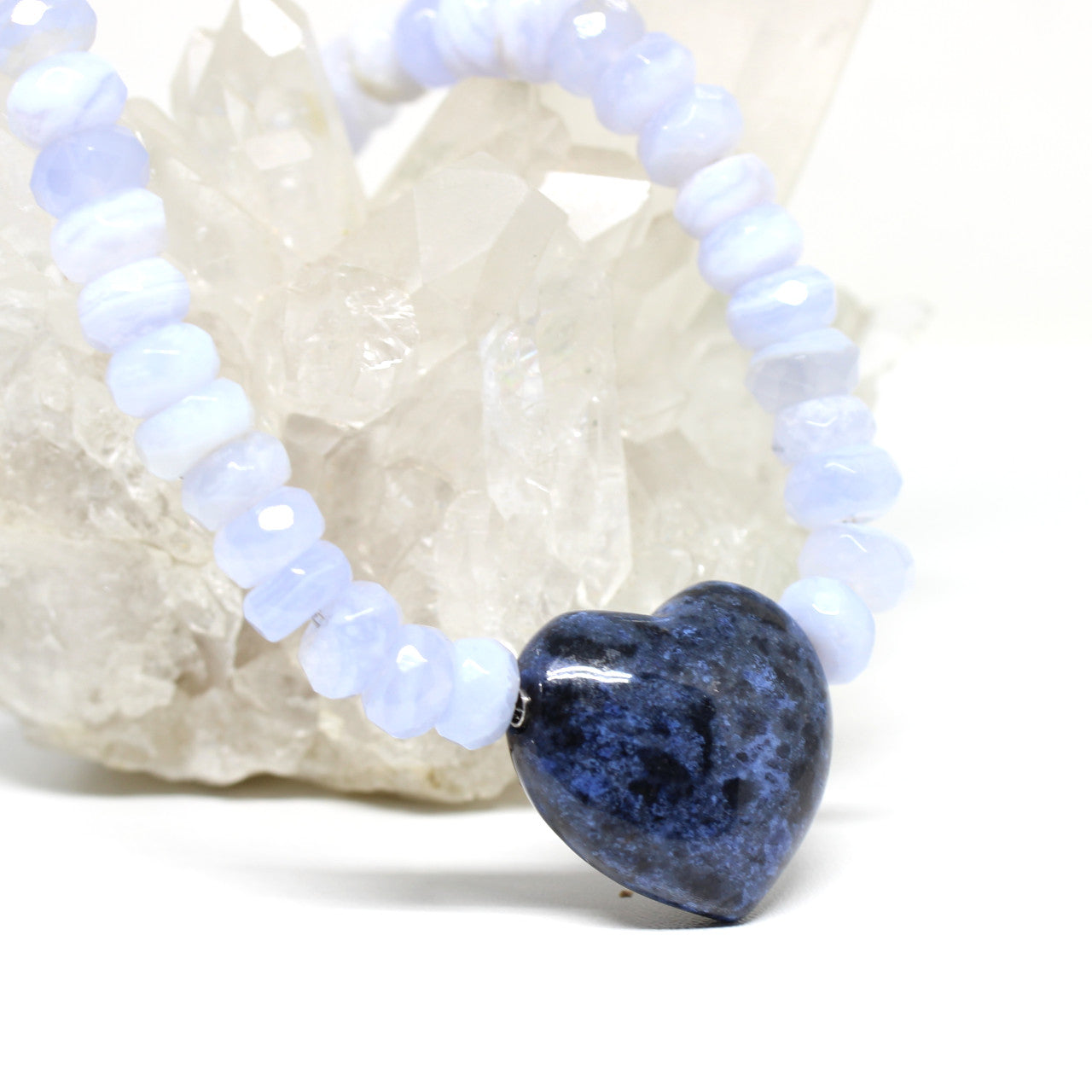 Wechselschließe Dumortierit Herz