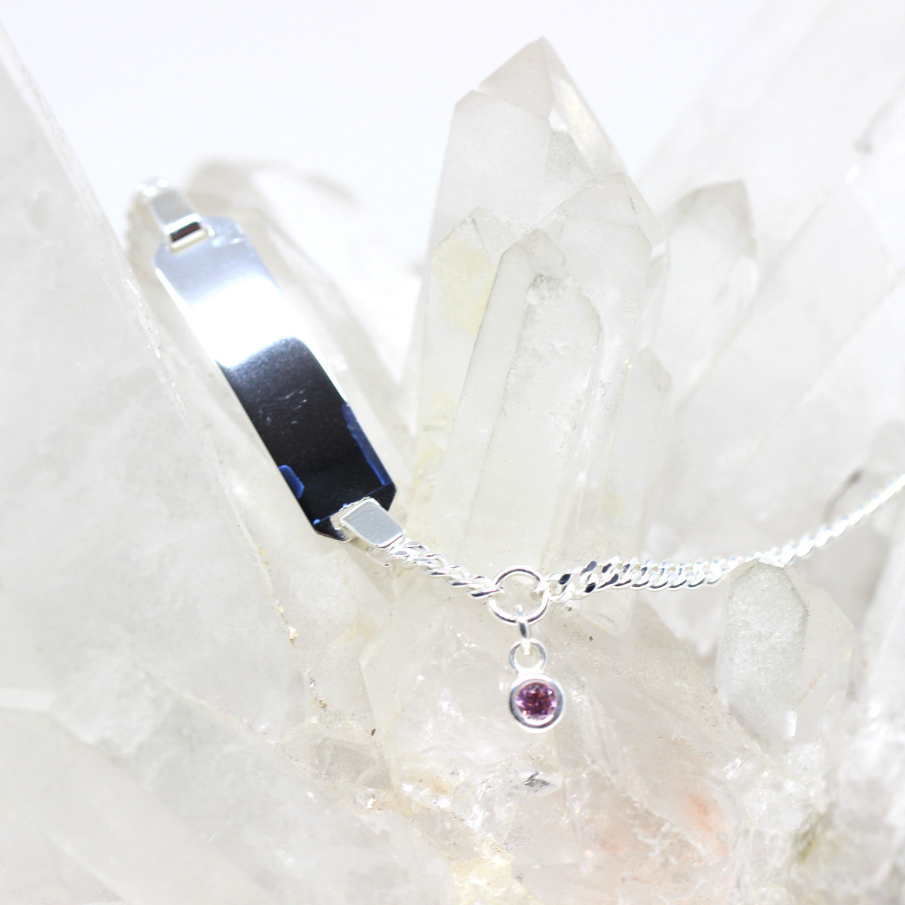 Armband Silber mit rosa Zirkonia