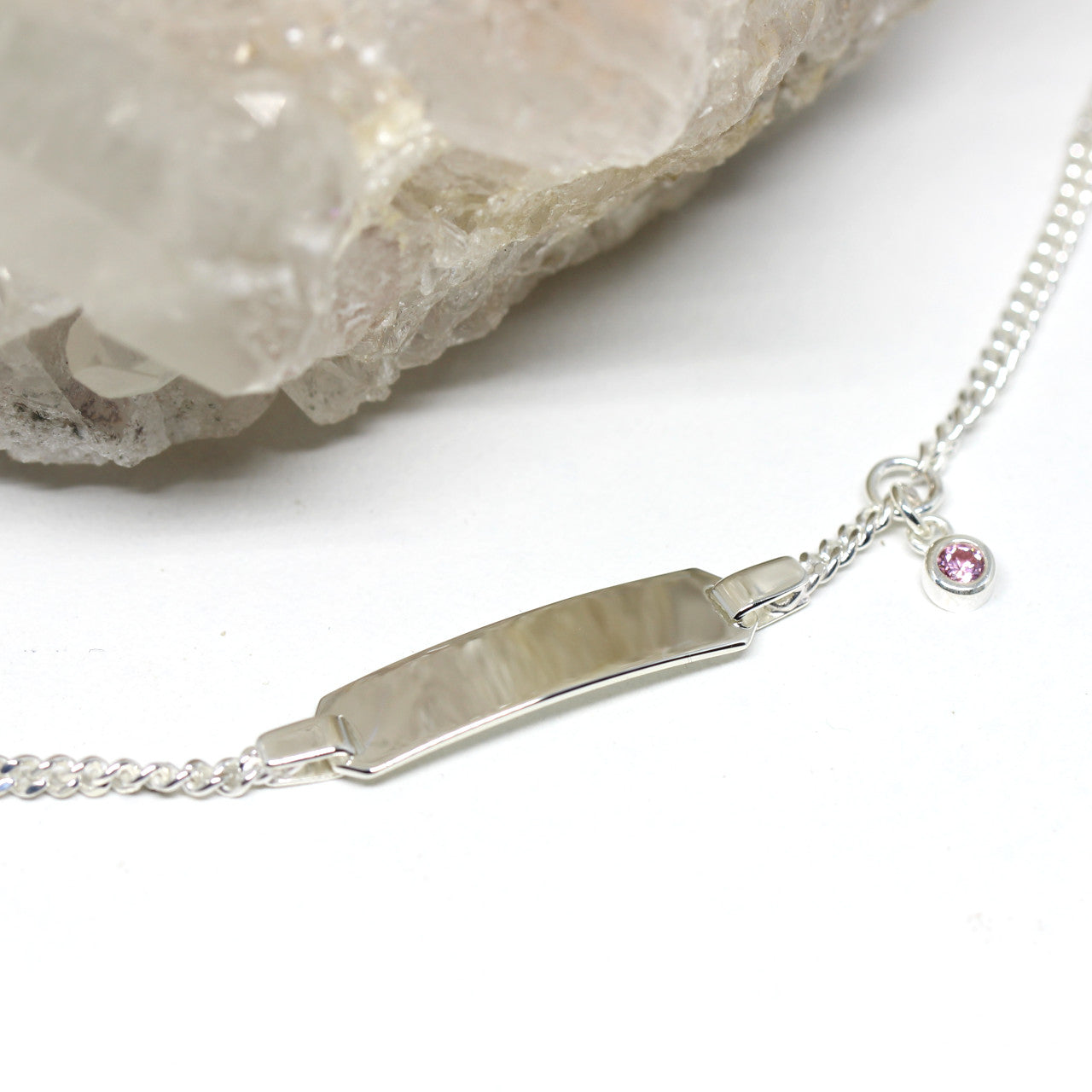 Armband Silber mit rosa Zirkonia