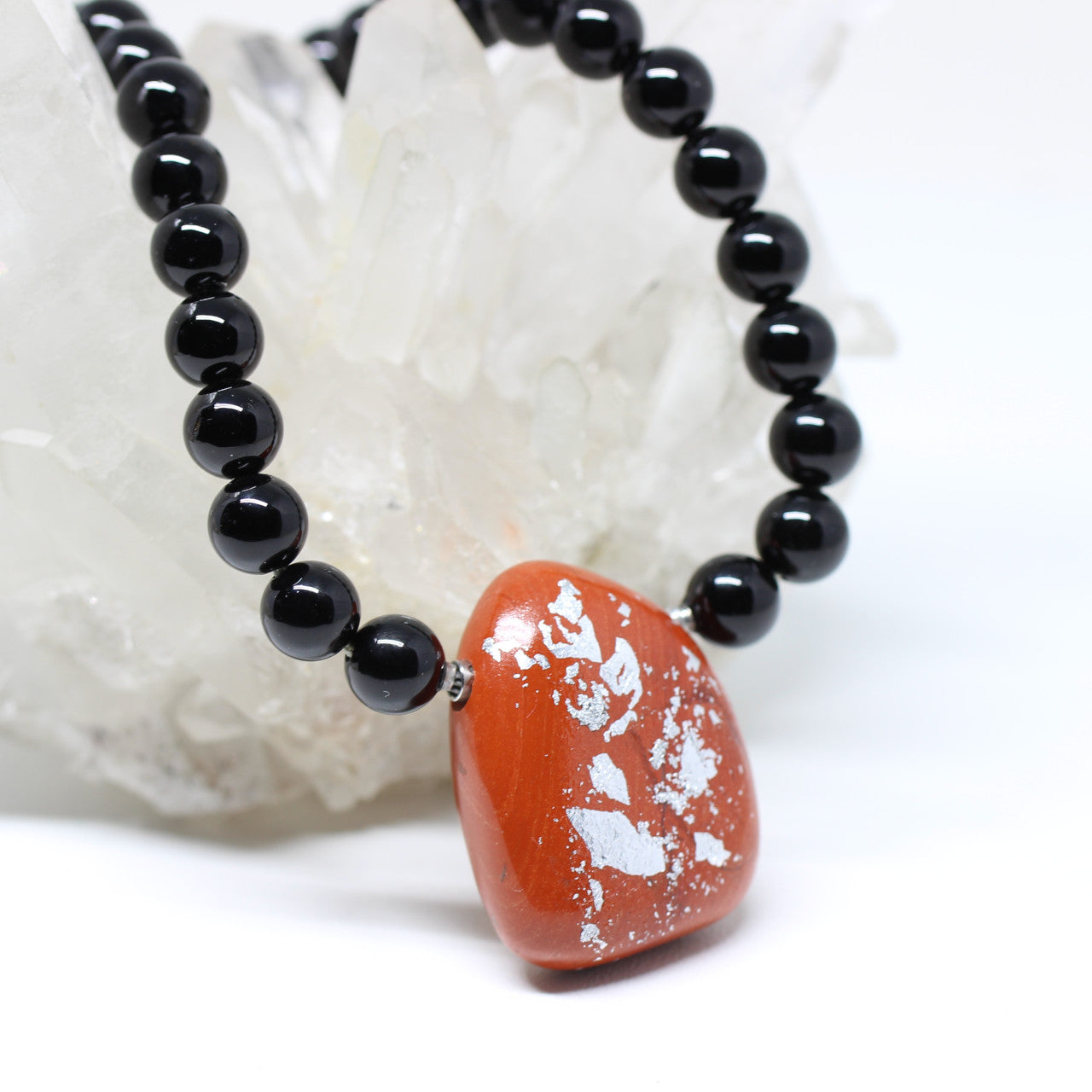 Wechselschließe Jaspis mit Blattsilber