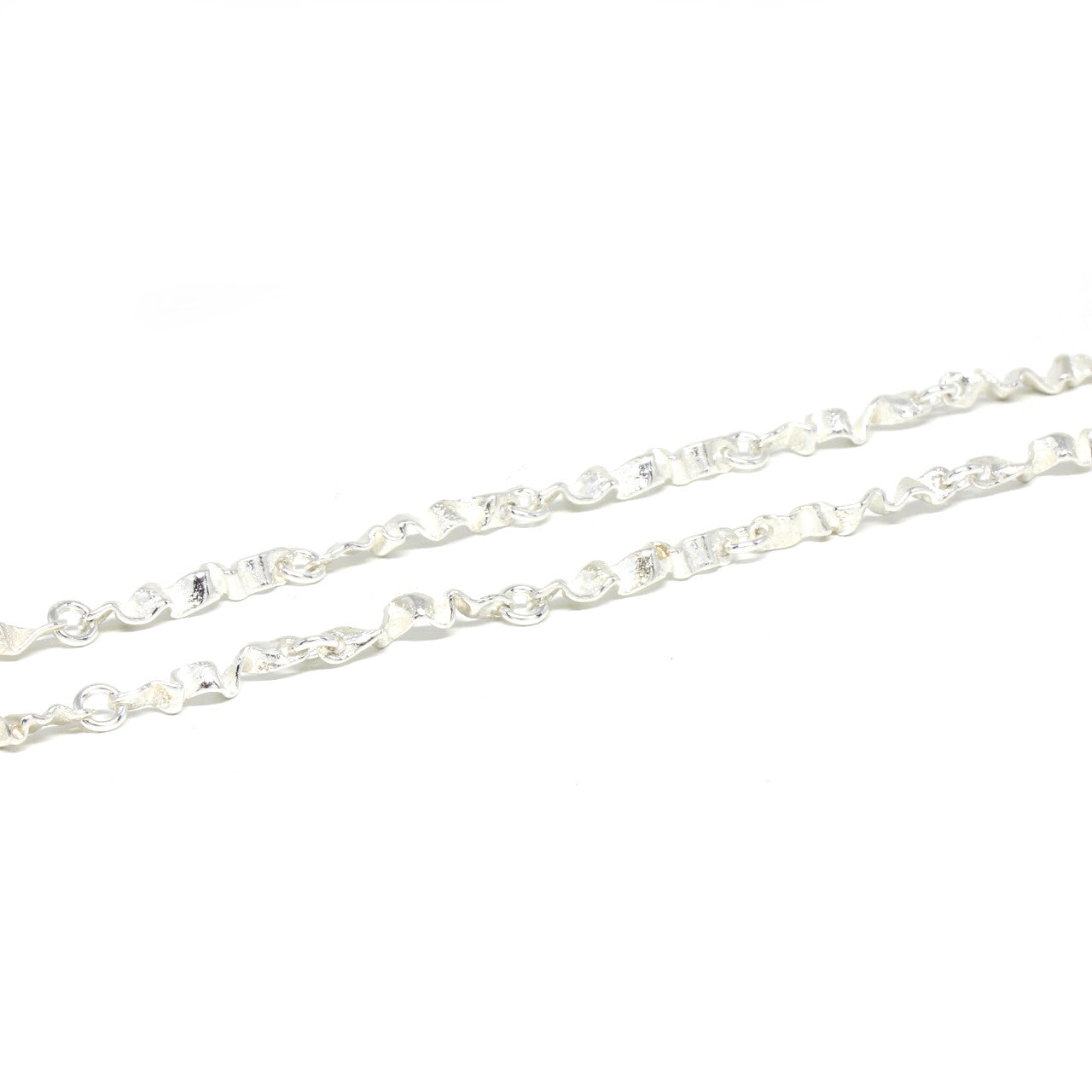 Collier Silber Knitteroptik