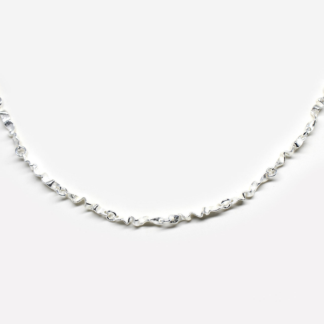 Collier Silber Knitteroptik