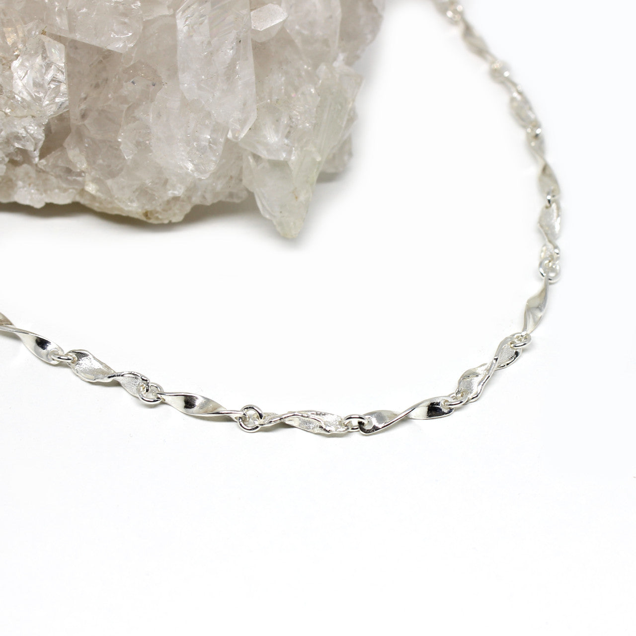 Collier Silber gedreht schmal