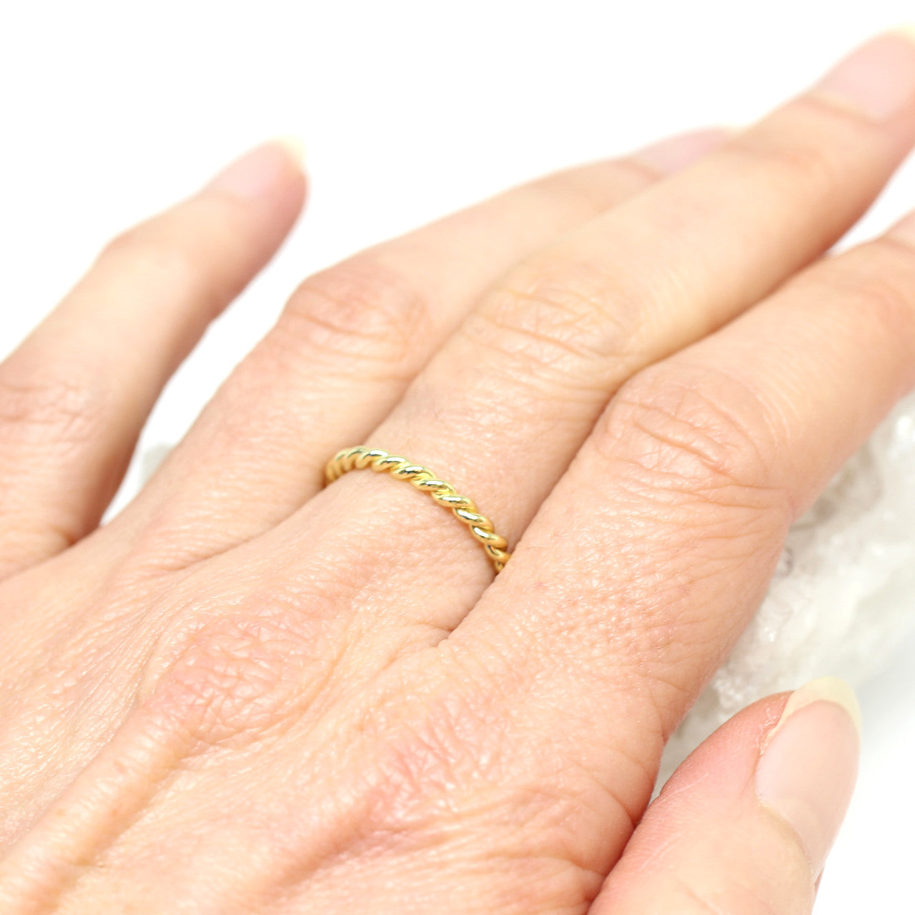 Ring in 333er Gelbgold gekordelt 1,7 mm