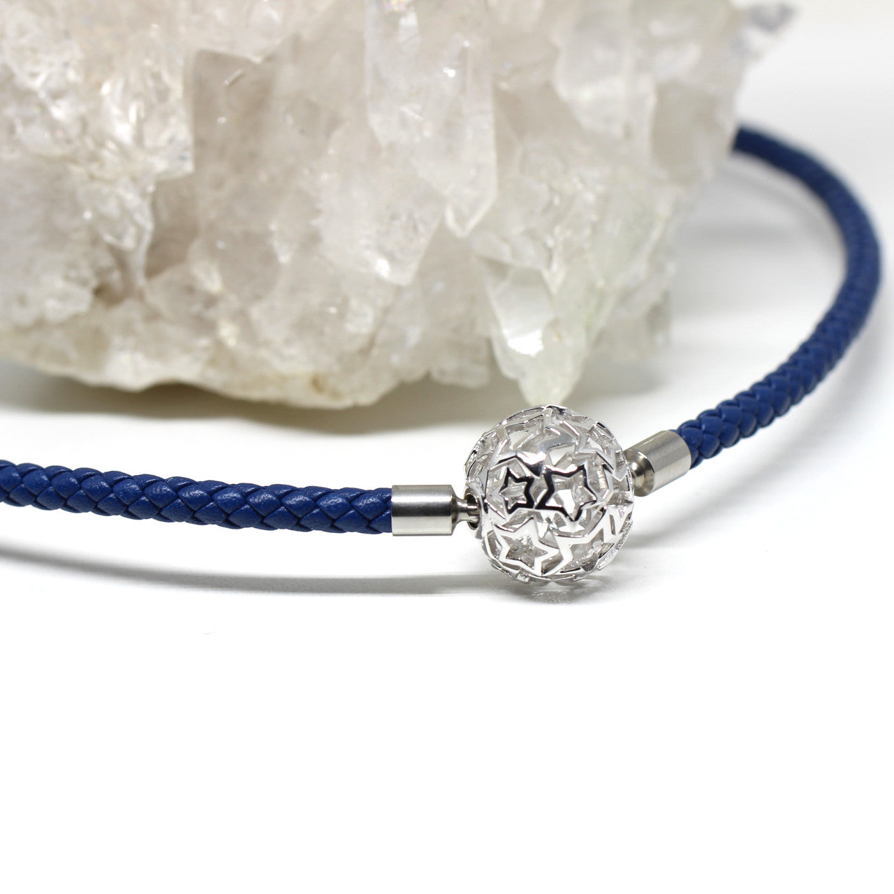 Wechselkette Leder blau
