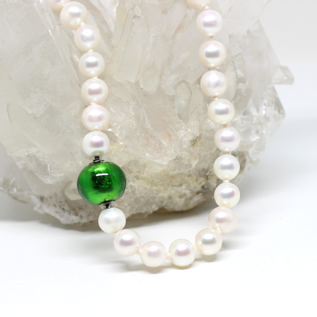 Wechselschließe Muranoglas einfarbig grün