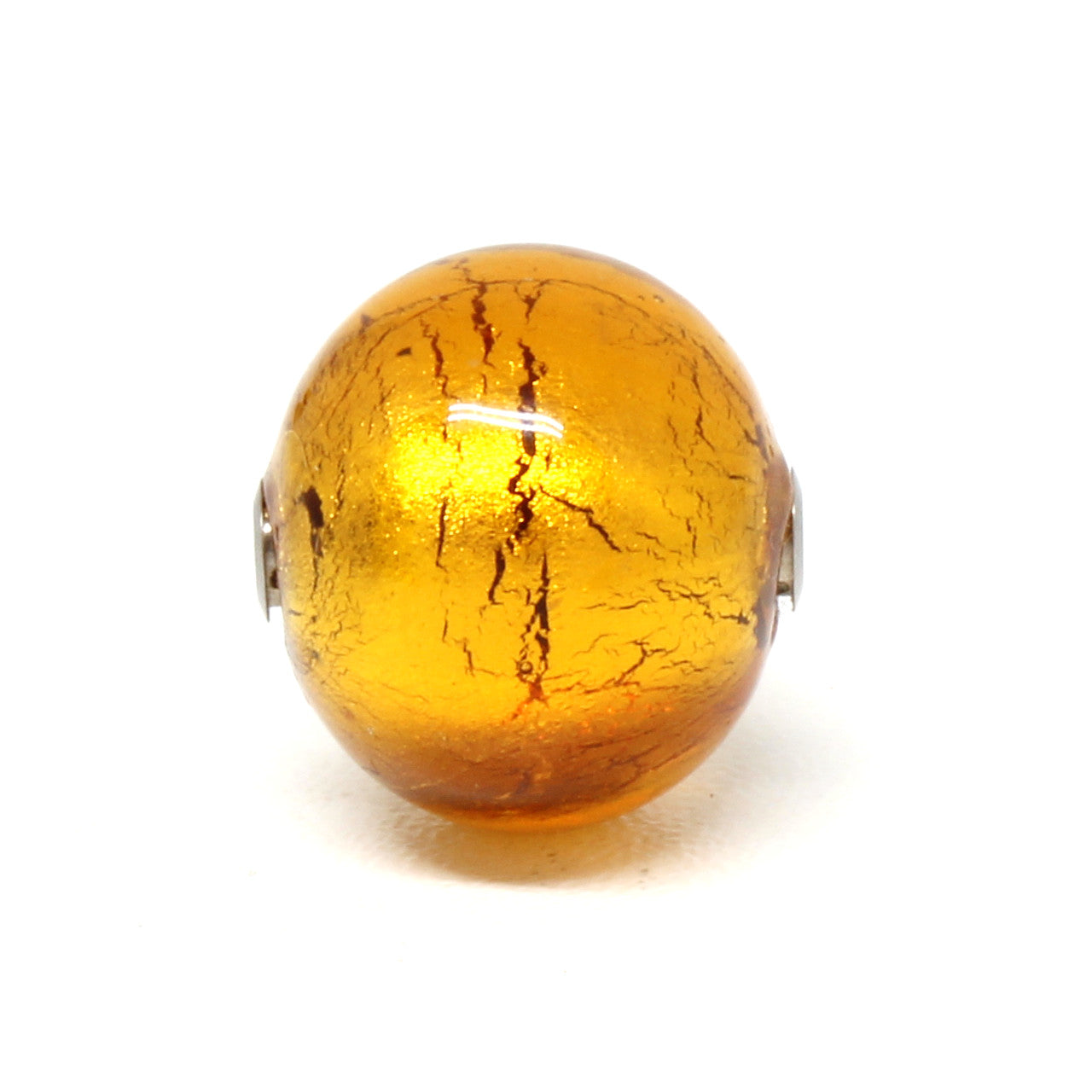 Wechselschließe Muranoglas bernsteinfarben