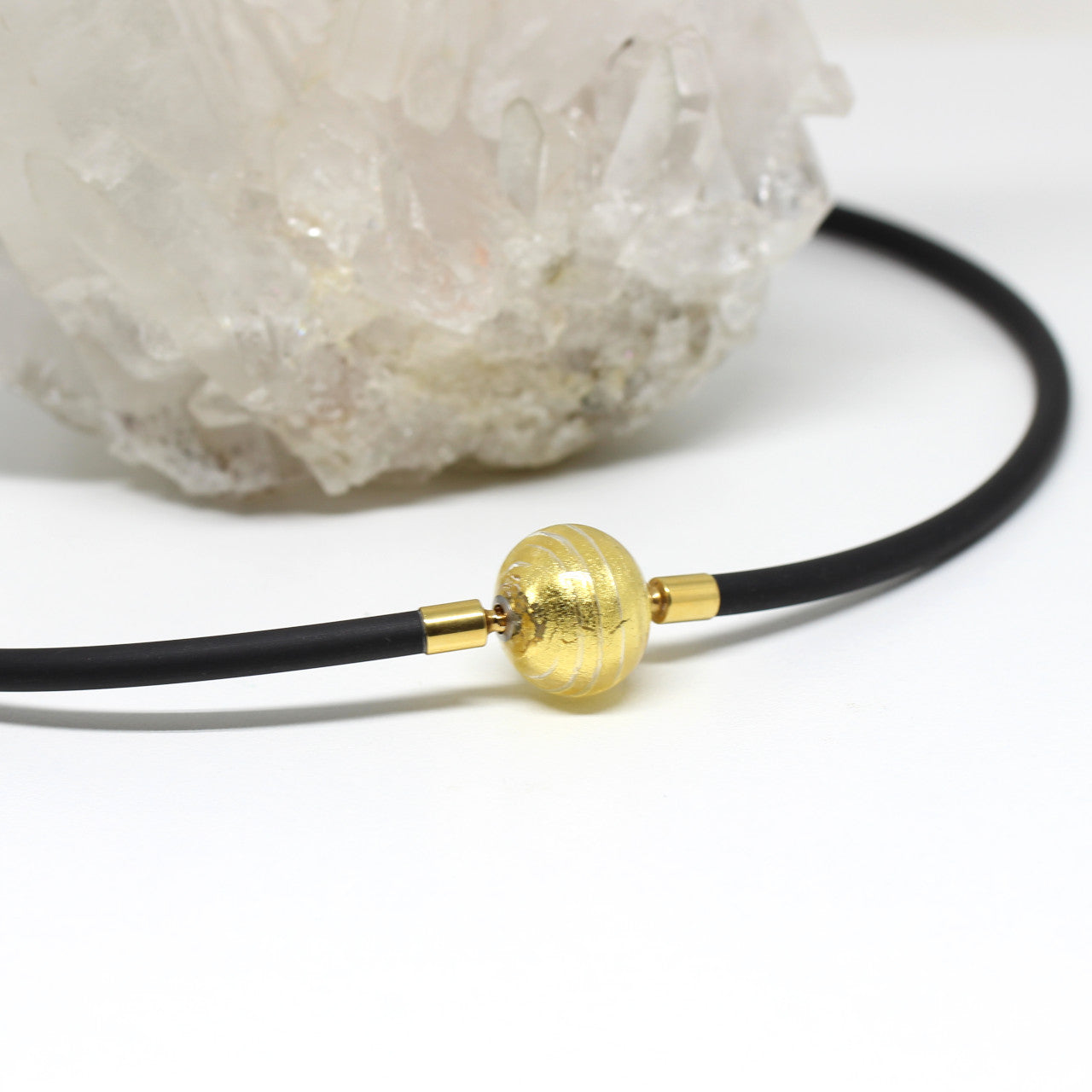 Wechselschließe Muranoglas Gold