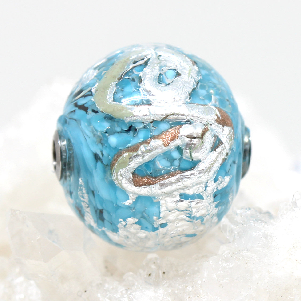 Wechselschließe Muranoglas türkis