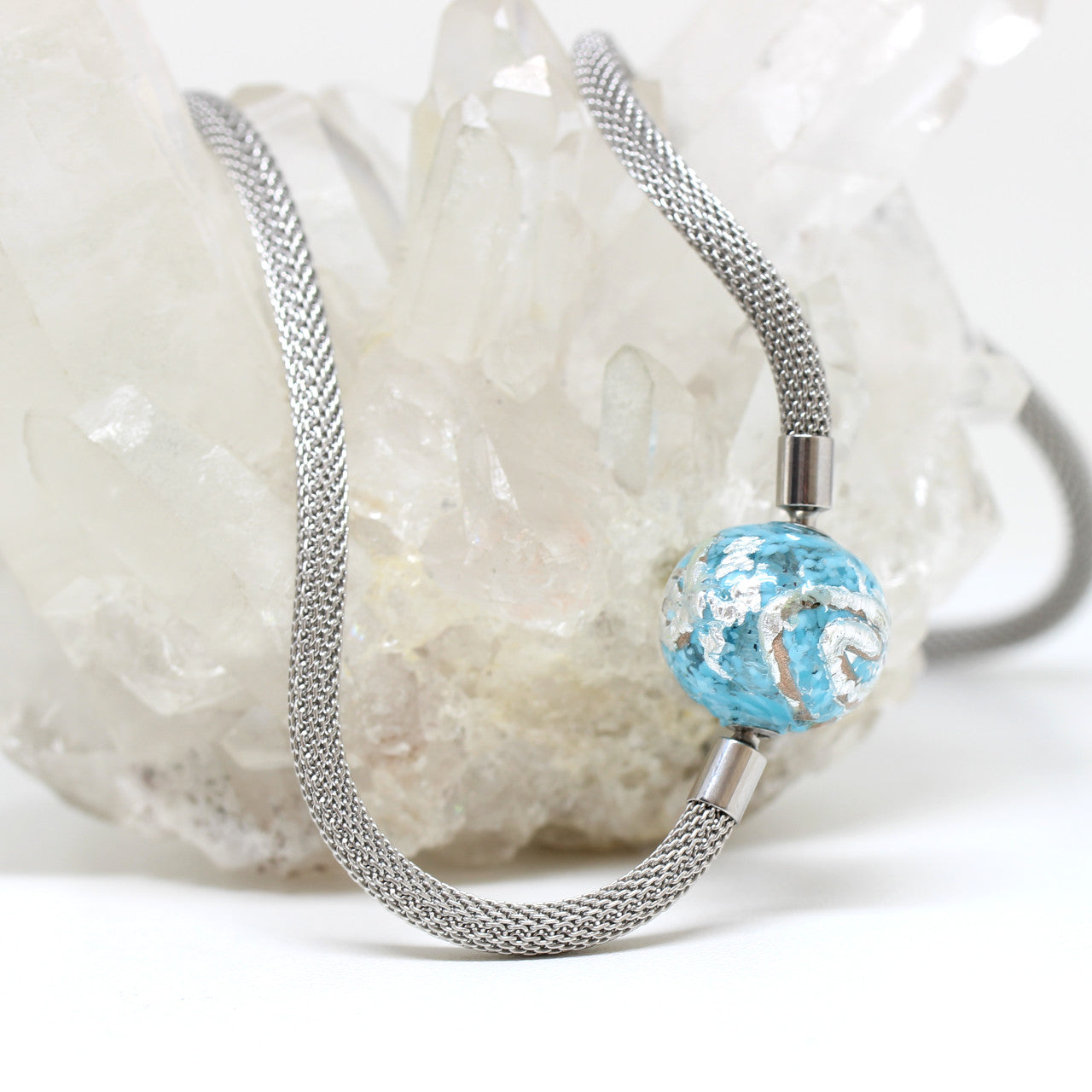 Wechselschließe Muranoglas türkis