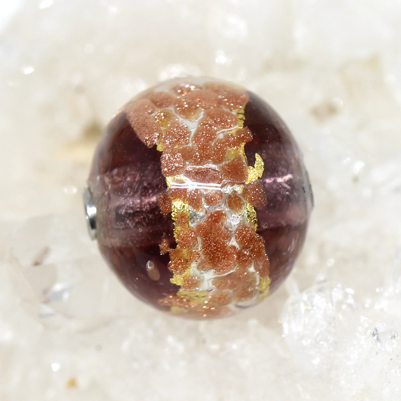 Wechselschließe Muranoglas lila