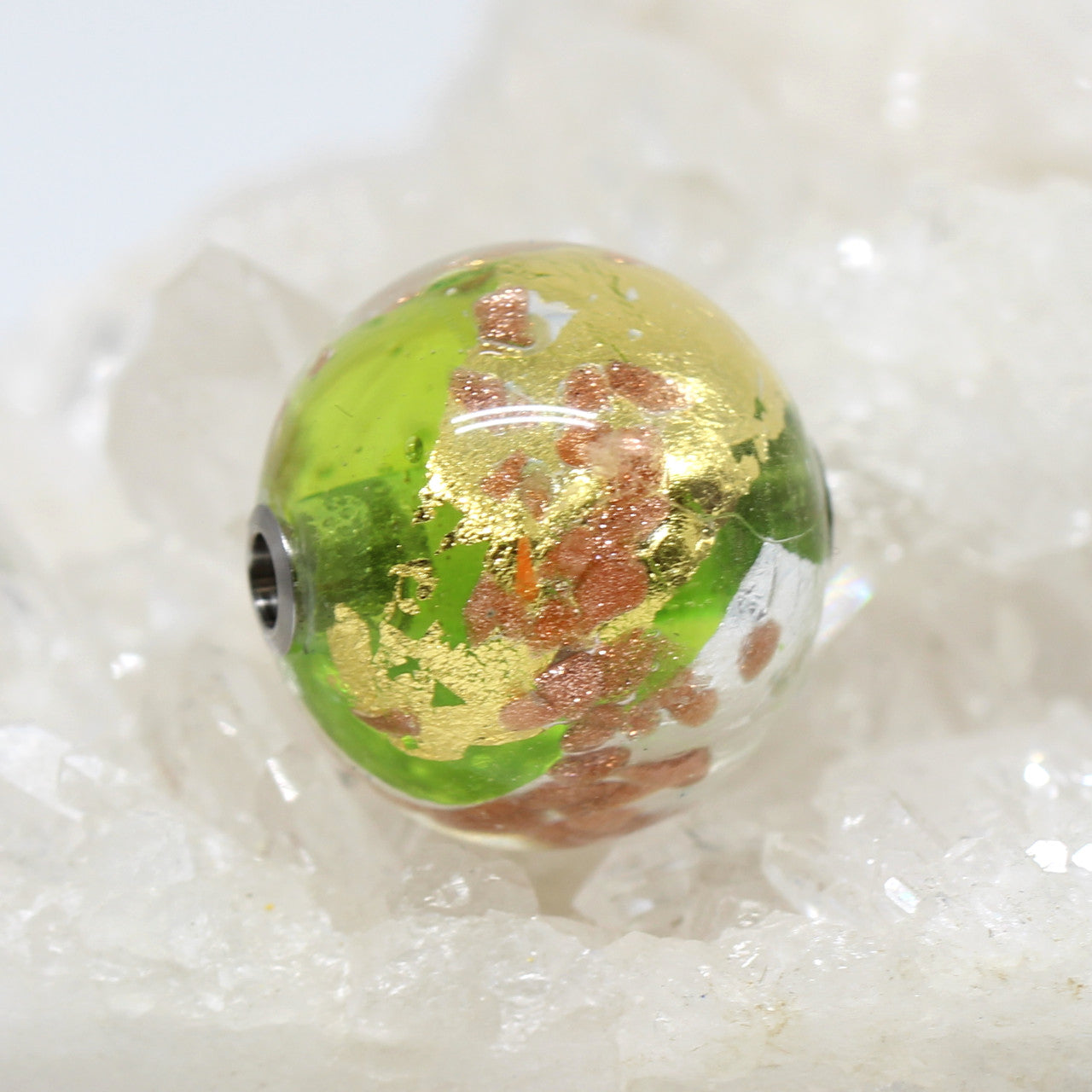 Wechselschließe Muranoglas grün