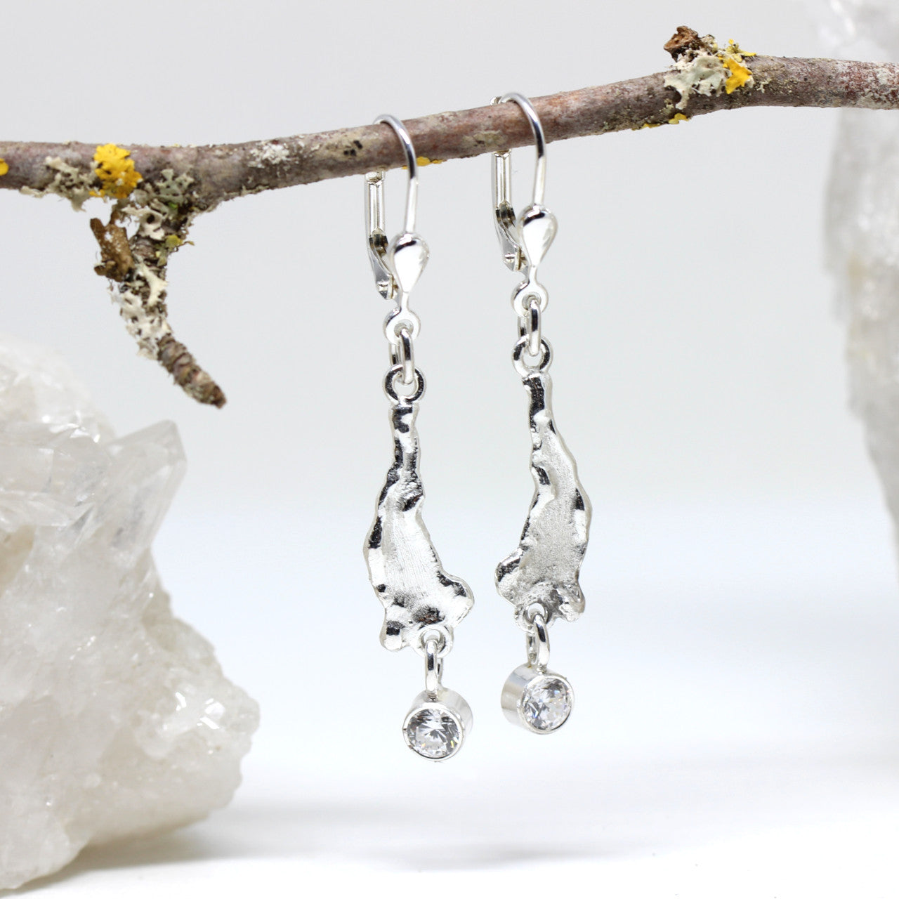 Ohrhänger in Silber mit Zirkonia