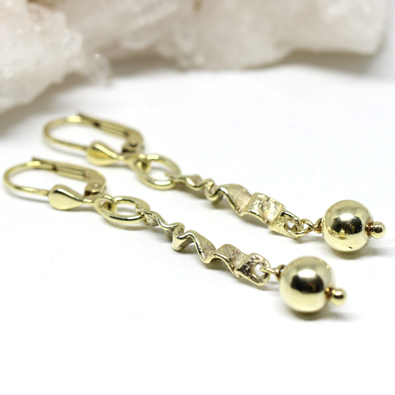 Ohrhänger handgemacht in Silber vergoldet