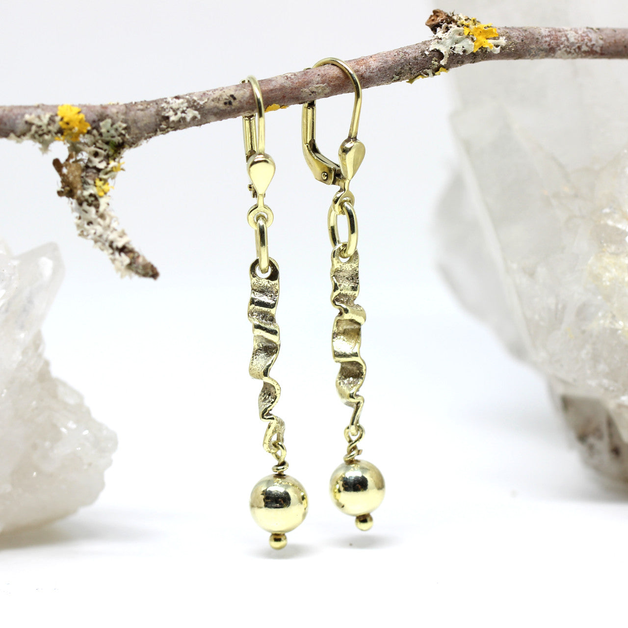 Ohrhänger handgemacht in Silber vergoldet