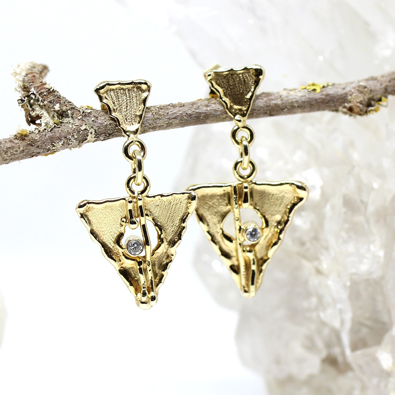 Ohrhänger 333 Gelbgold Handarbeit