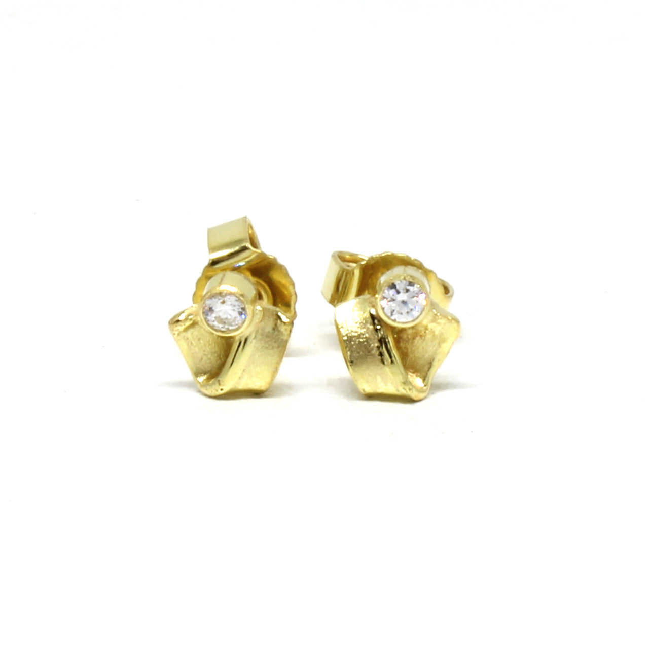 Ohrstecker 333 Gelbgold Handarbeit