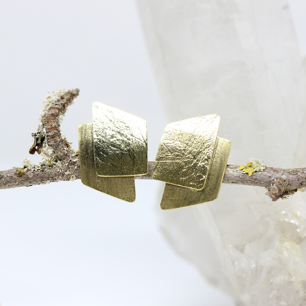 Ohrstecker 333 Gelbgold Seidenmatt