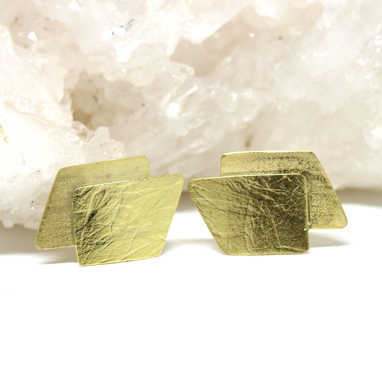 Ohrstecker 333 Gelbgold Seidenmatt