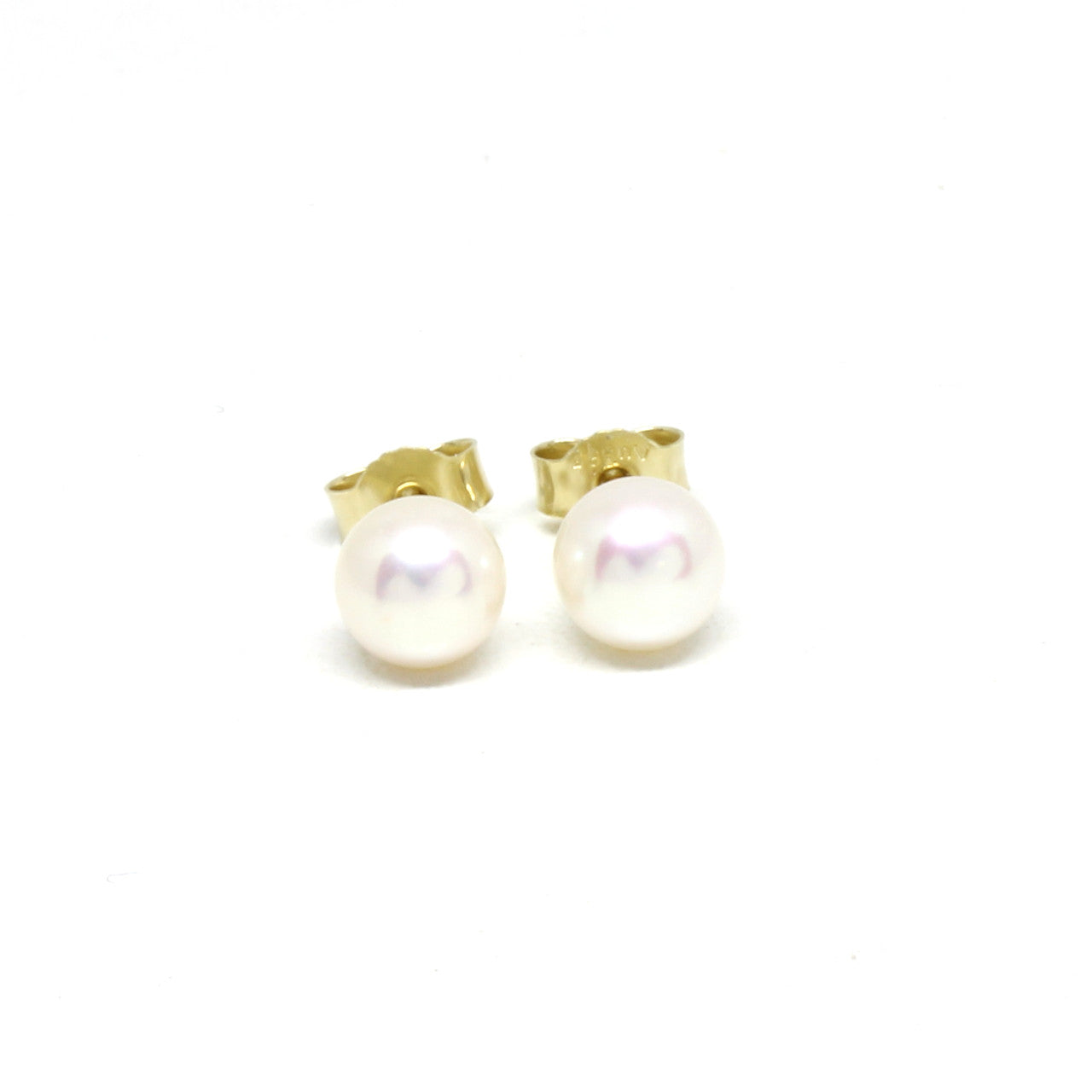Ohrstecker 585 Gelbgold Perle 5-6mm