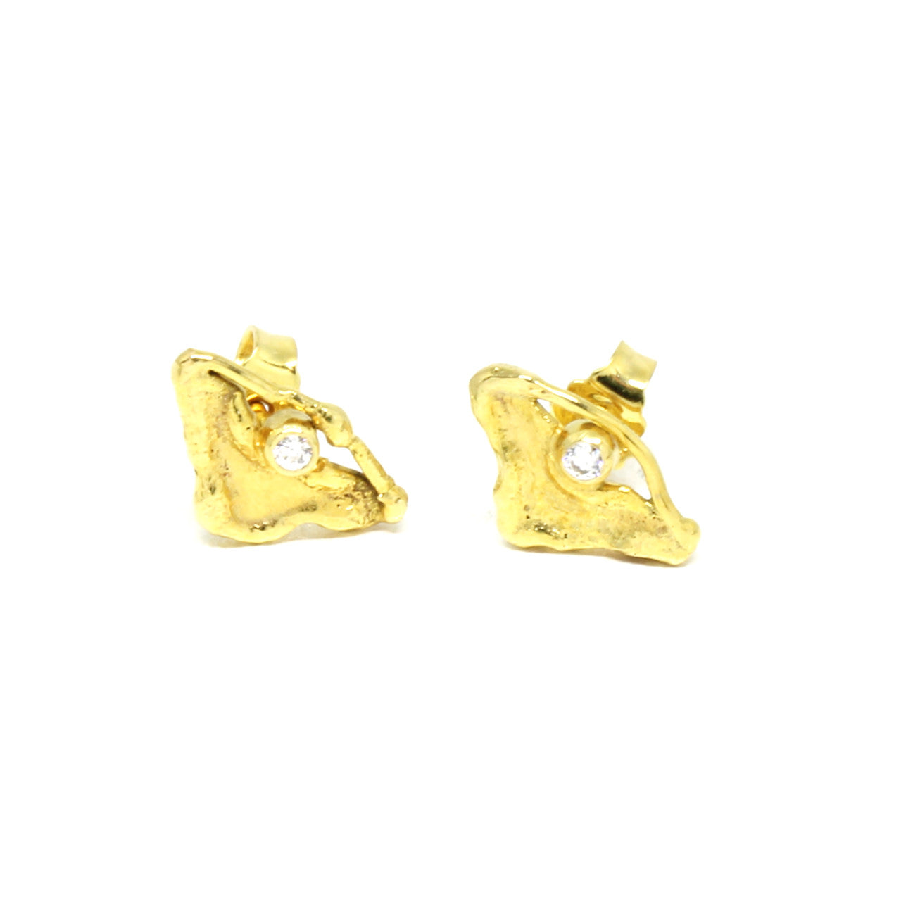 Ohrstecker 333 Gelbgold Handarbeit