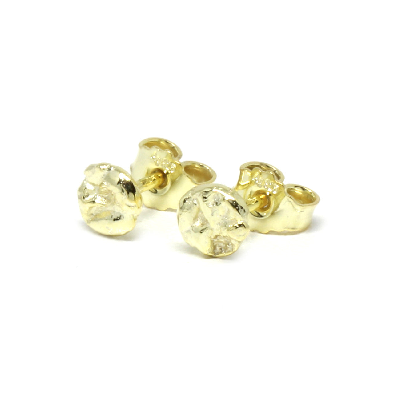 Ohrstecker Silber Nugget 5 - 5,5 mm vergoldet