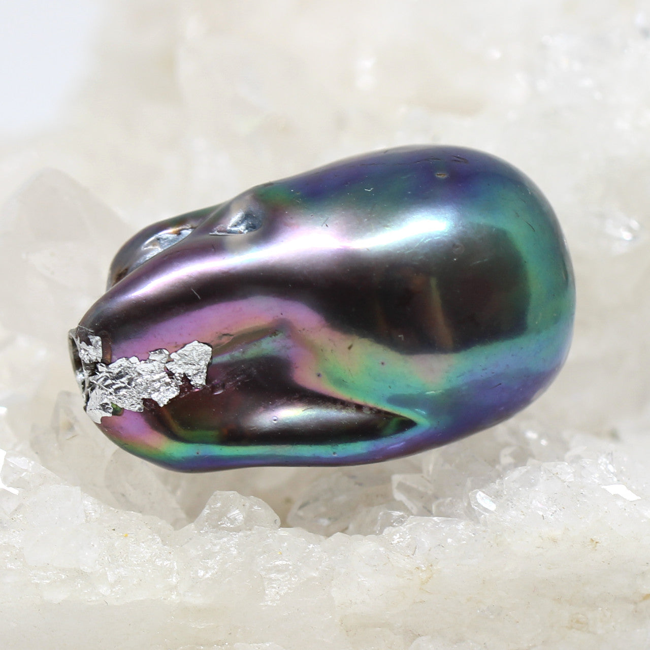 Wechselschließe Barockperle dunkel