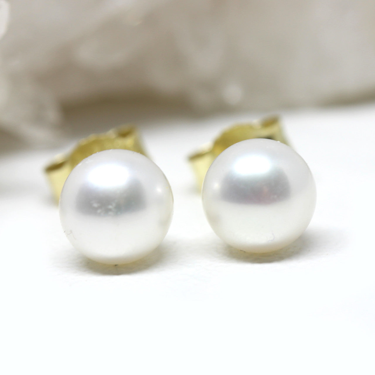 Ohrstecker 585 Gelbgold Perle