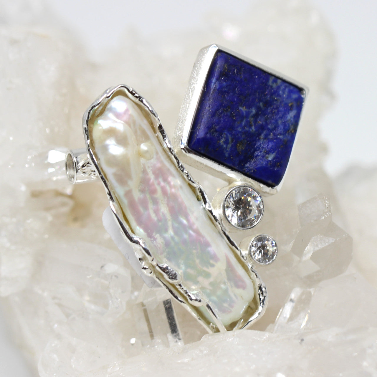 Wechselschließe Lapis und Zirkonia