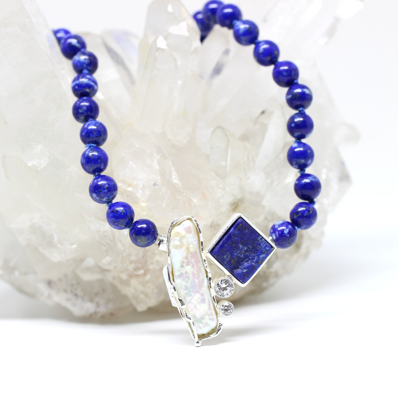 Wechselschließe Lapis und Zirkonia