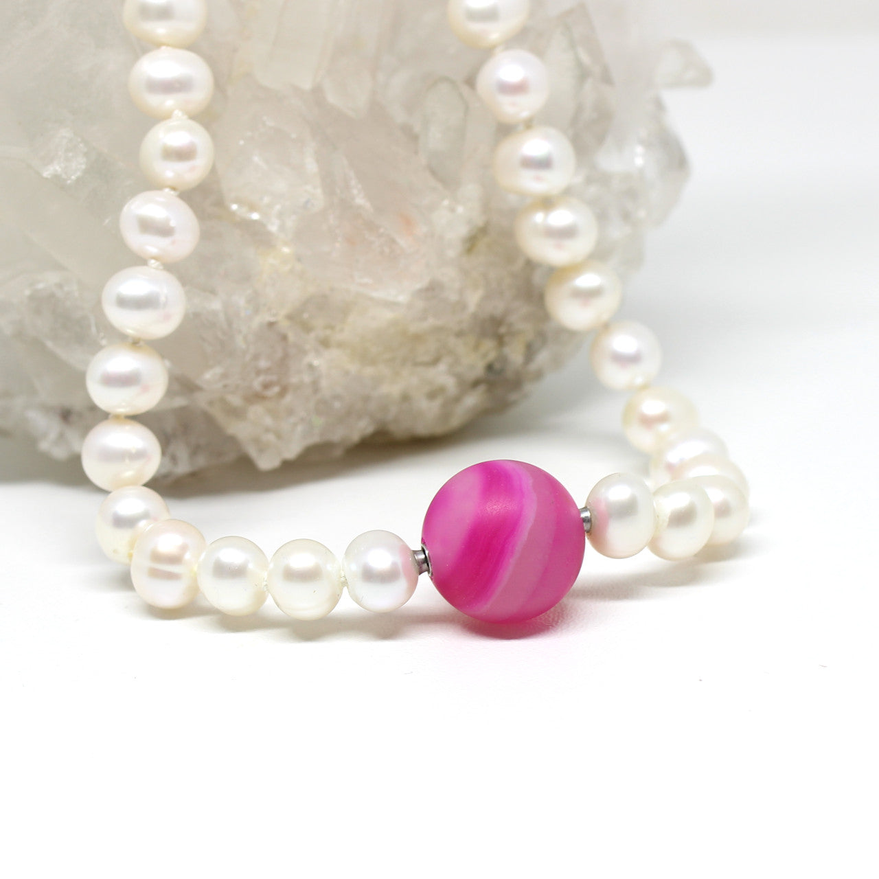 Wechselschließe Achat pink