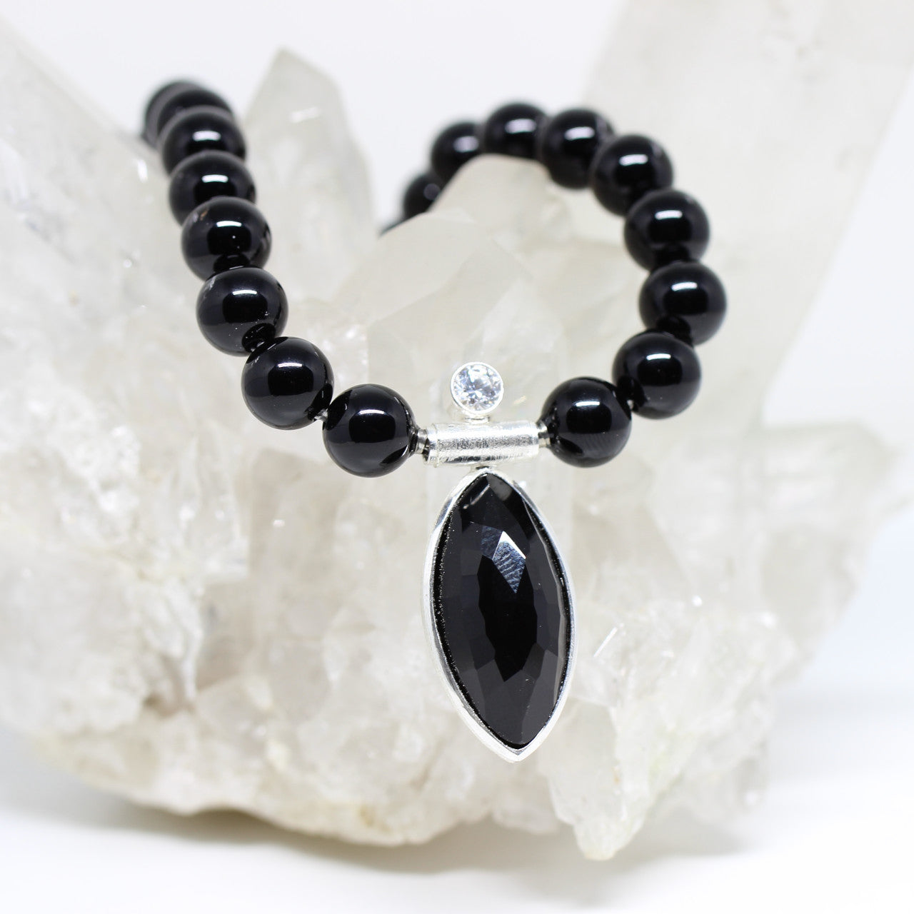 Wechselschließe in Silber mit Onyx