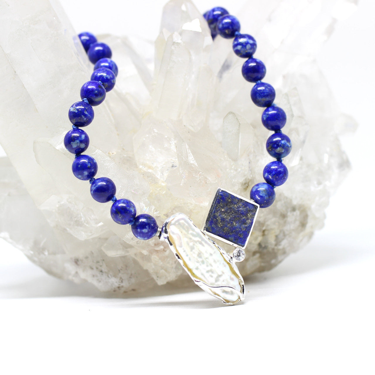 Wechselschließe Lapis und Zirkonia