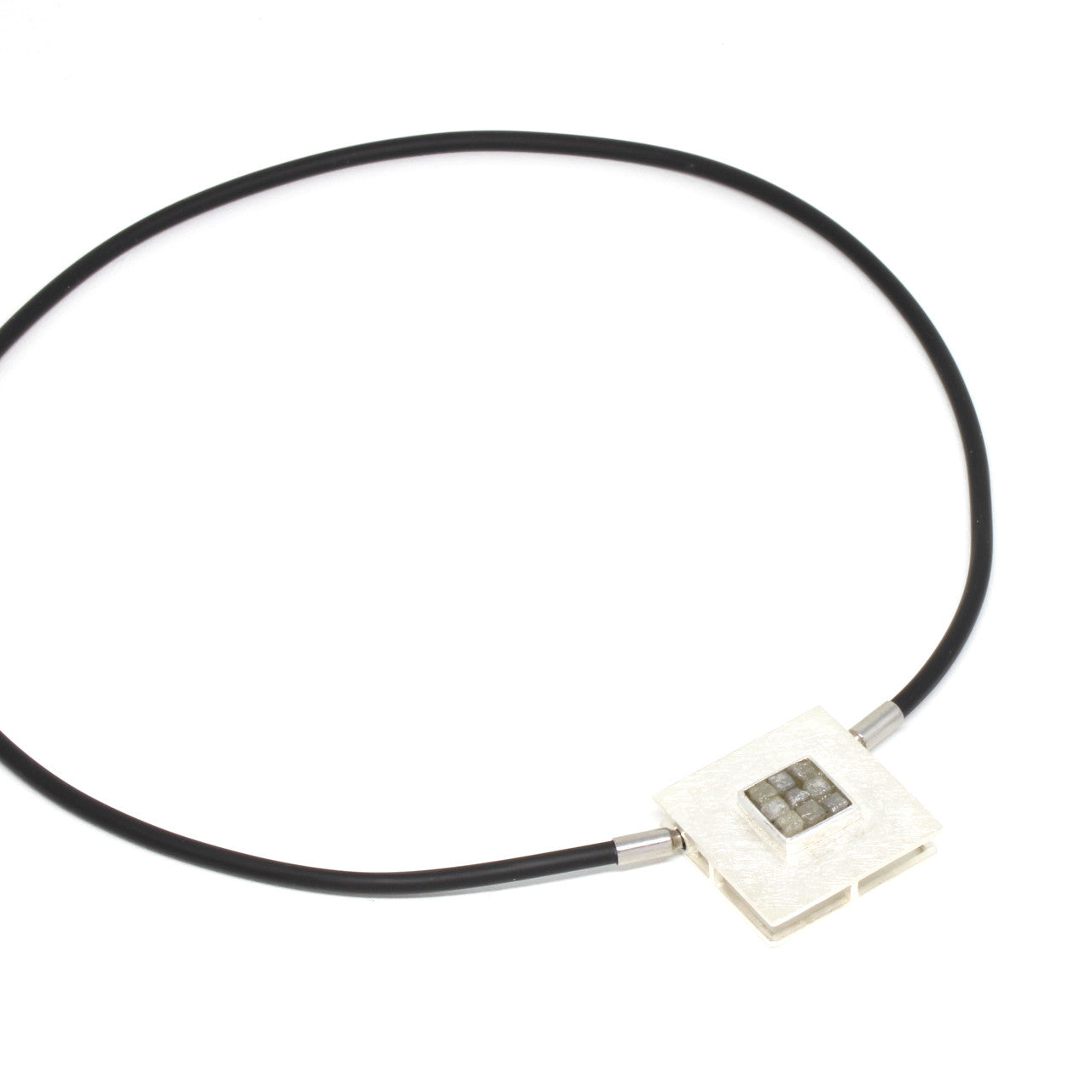 Wechselschließe Silber mit Rohdiamant