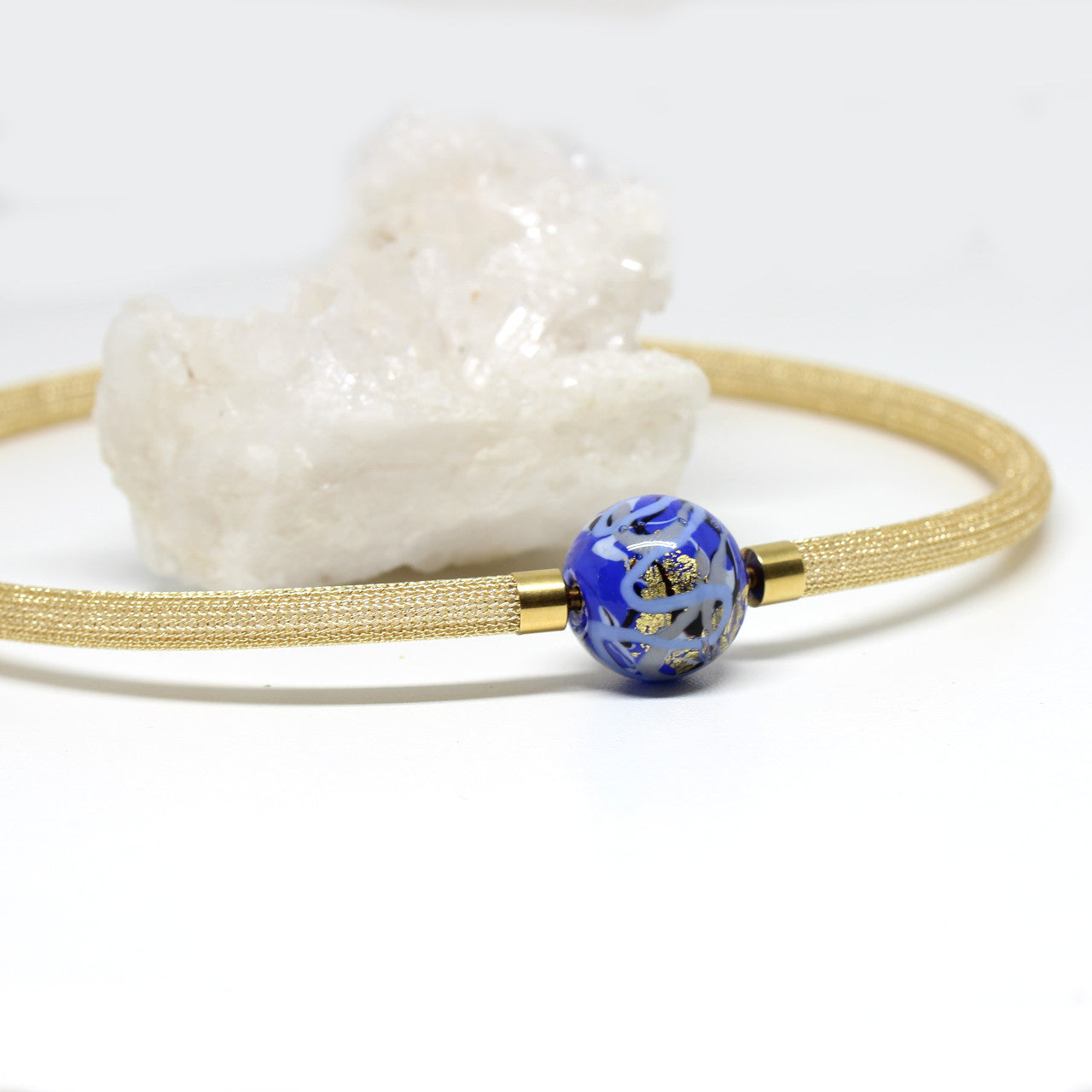 Wechselschließe Muranoglas zarah blue